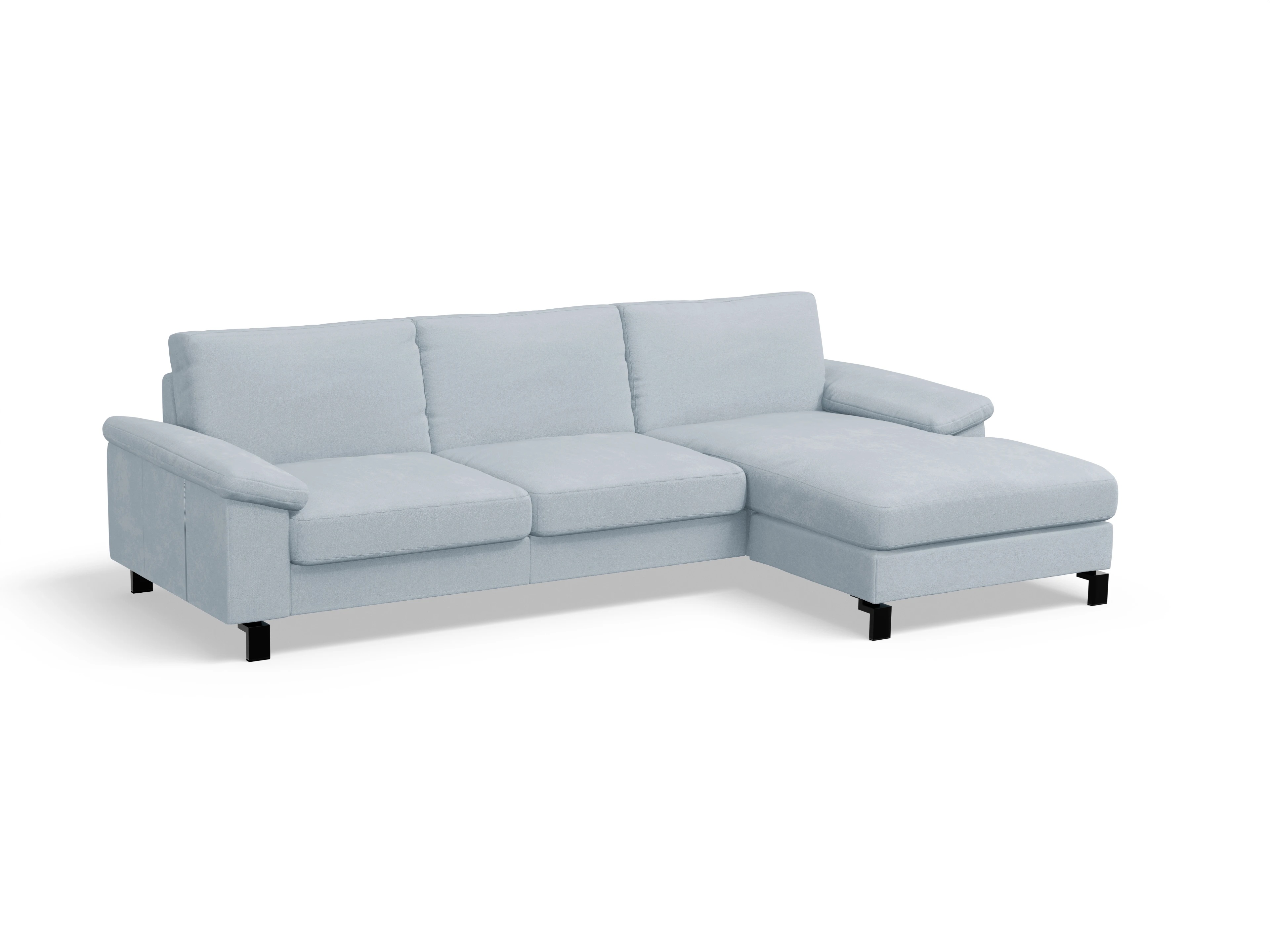 Ansicht des Produktes Casco 2.0 Ecksofa rechts Abschluss offen in Stoff Blau