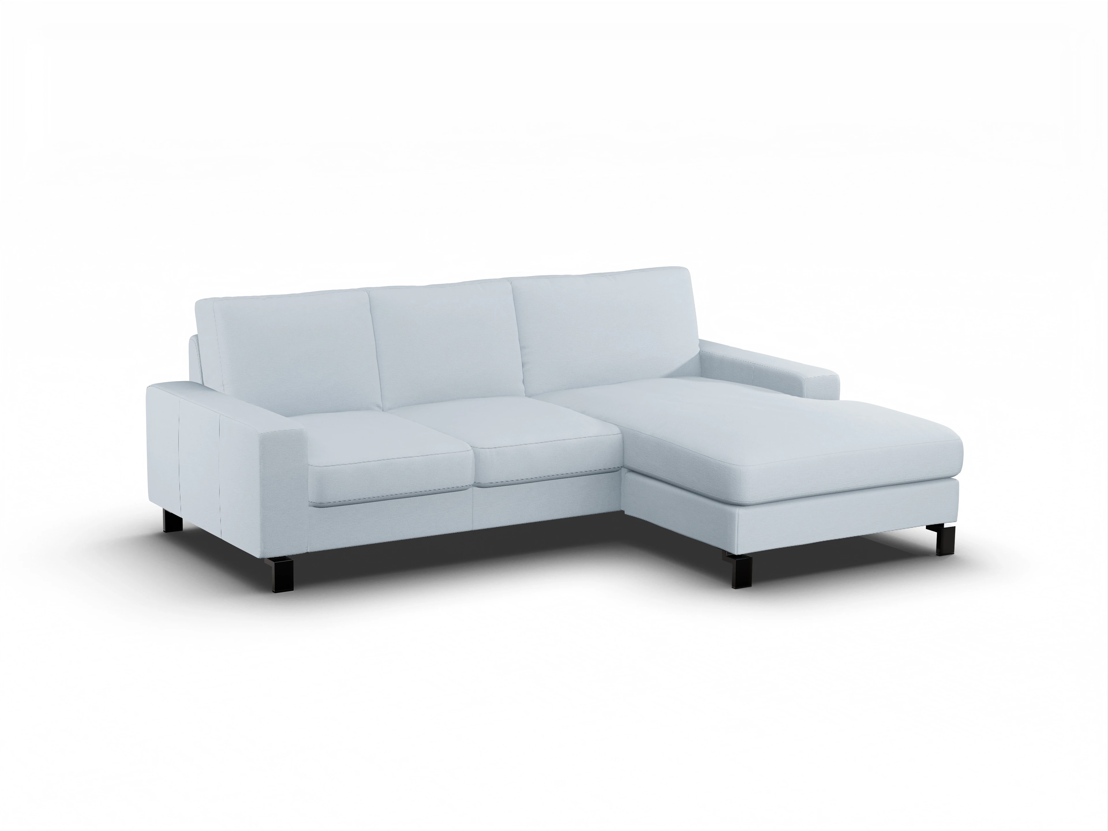 Ansicht des Produktes Casco 2.0 Ecksofa rechts Abschluss offen in Stoff Blau