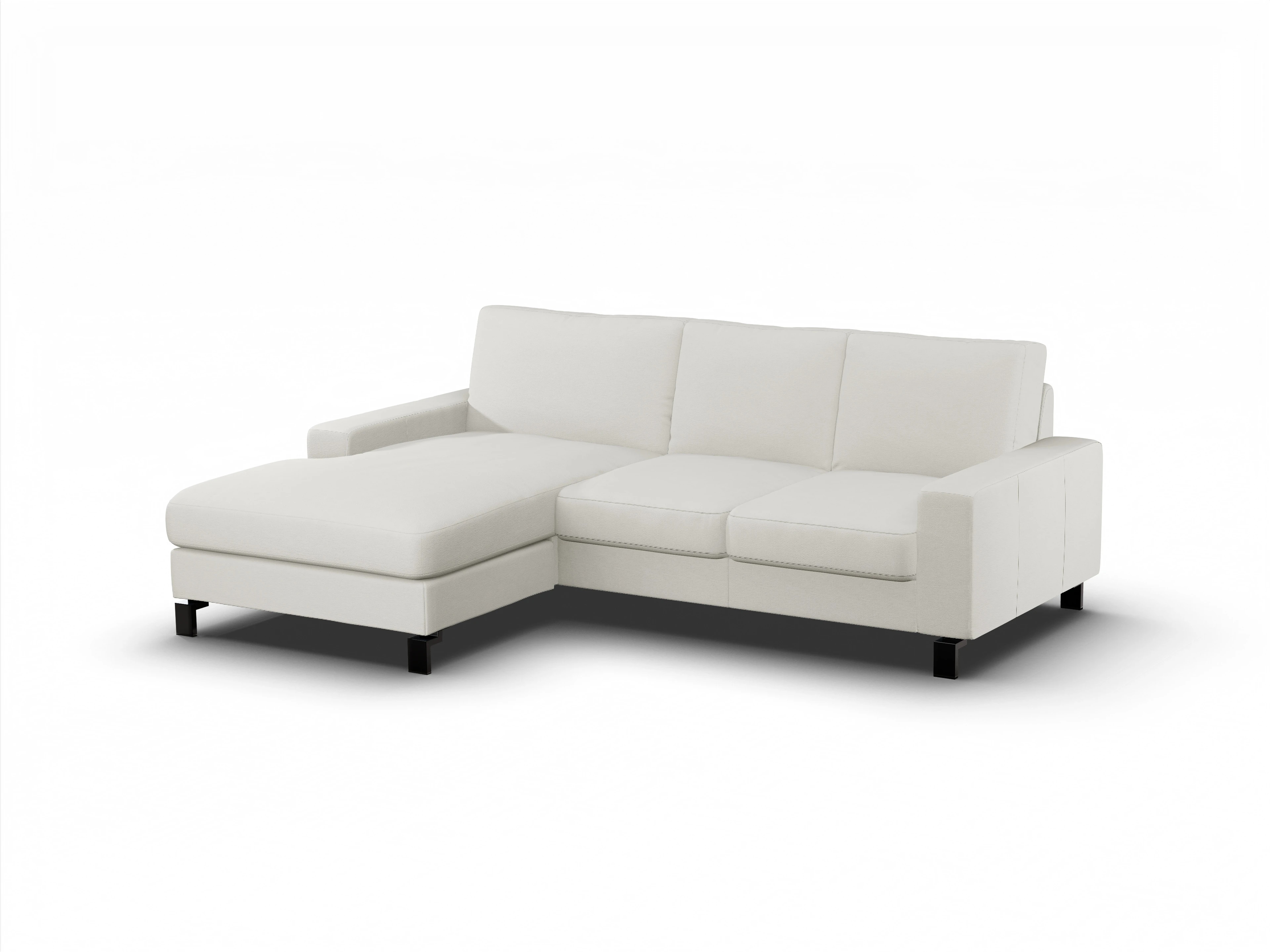 Ansicht des Produktes Casco 2.0 Ecksofa links Abschluss offen in Stoff Beige