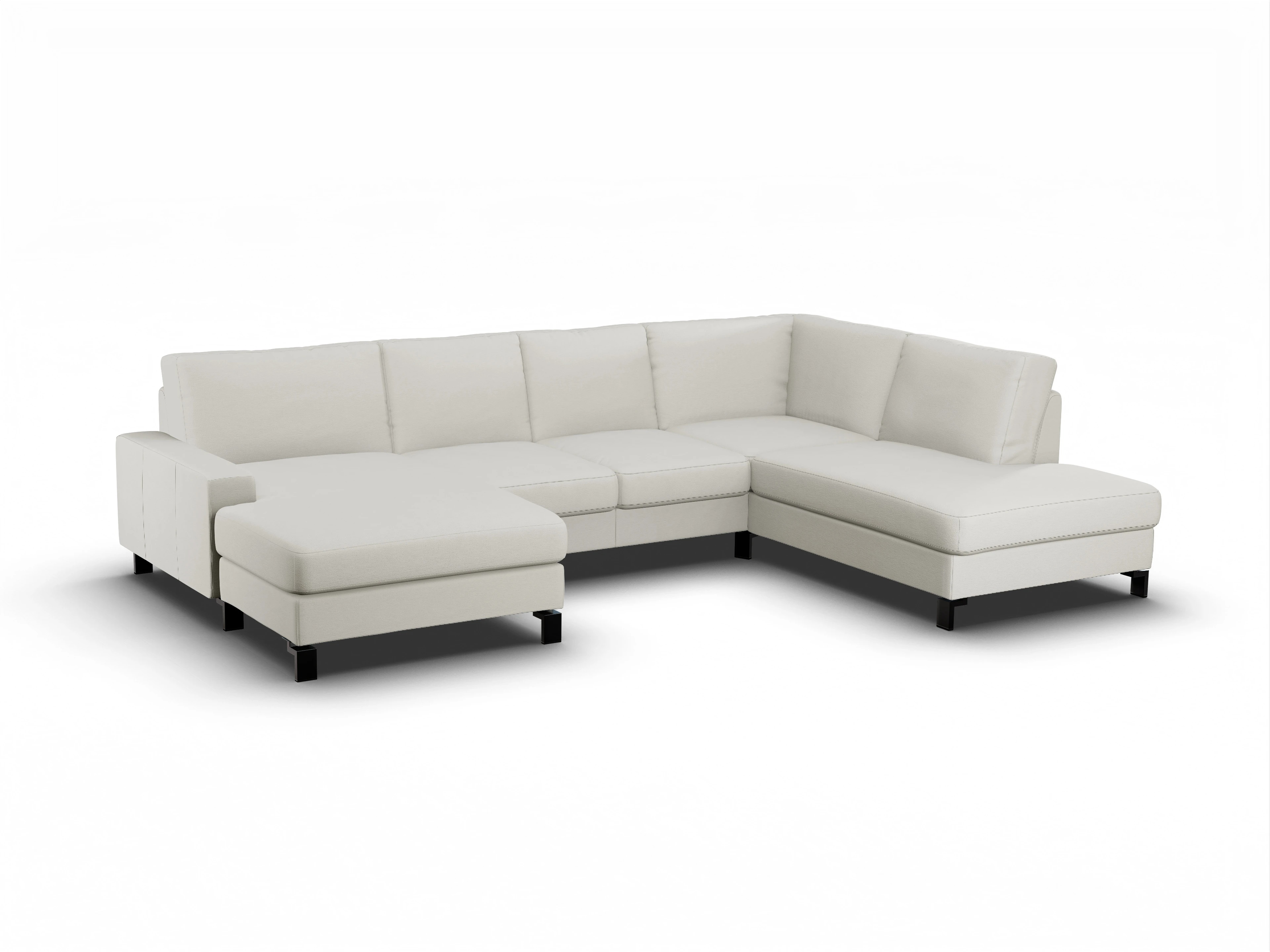 Ansicht des Produktes Casco 2.0 Wohnlandschaft offen beidseitig in Stoff Beige