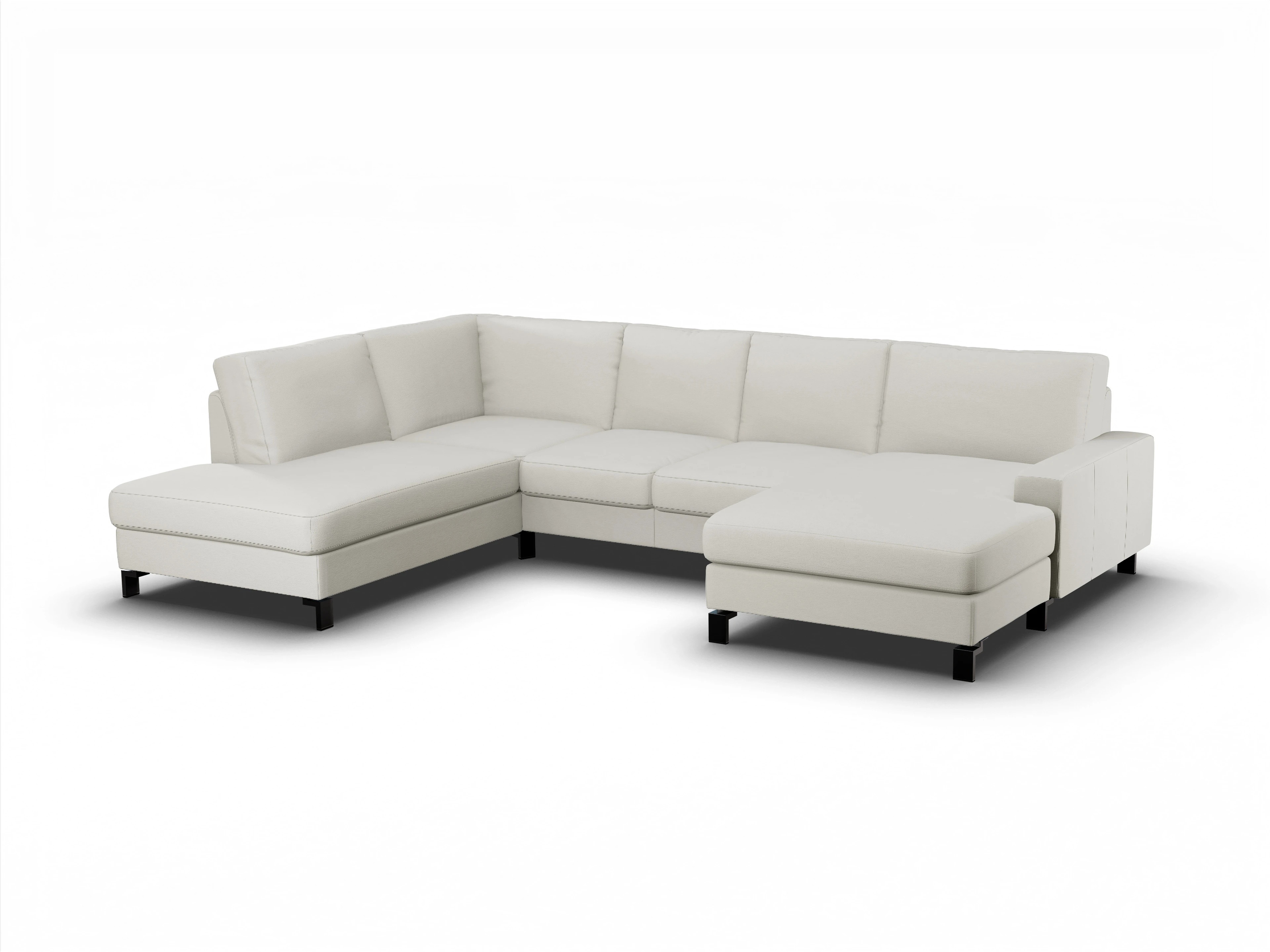 Ansicht des Produktes Casco 2.0 Wohnlandschaft offen beidseitig in Stoff Beige