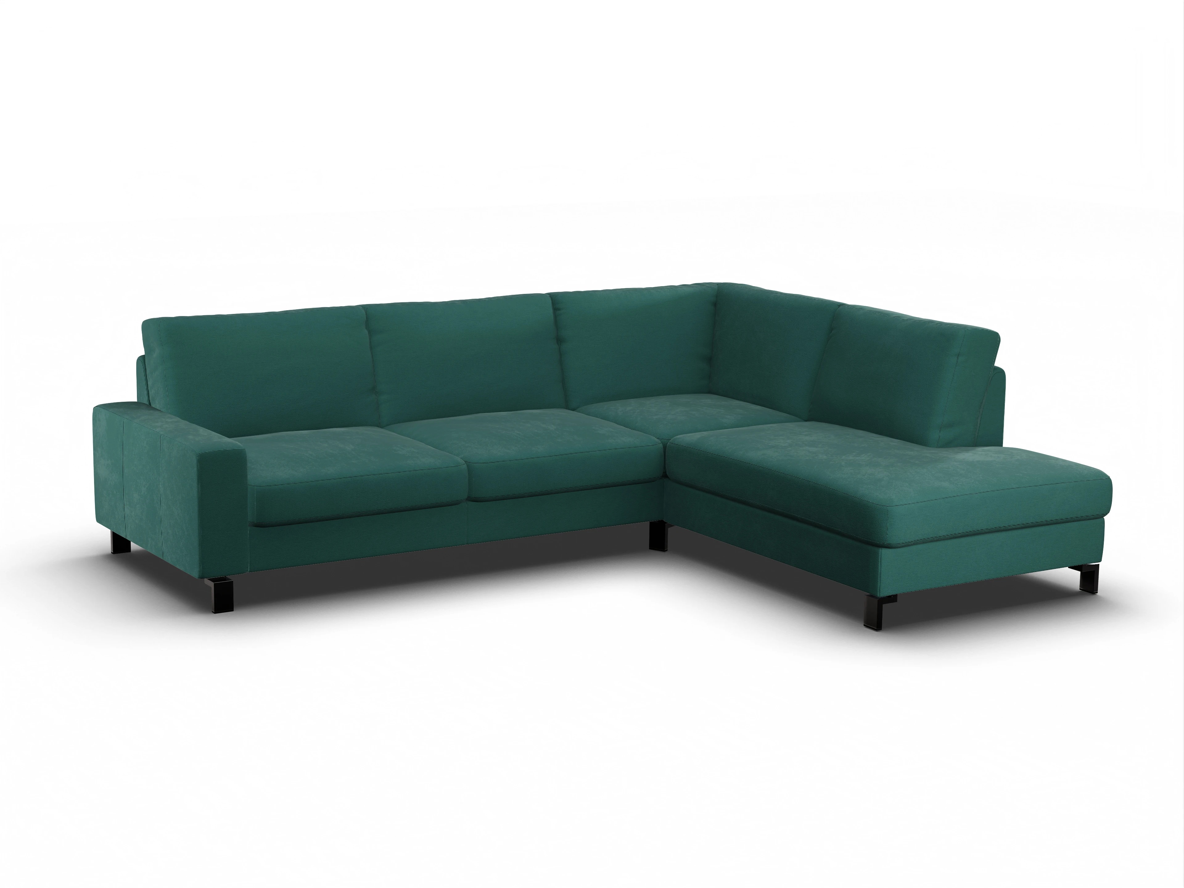 Ansicht des Produktes Casco 2.0 Ecksofa rechts Abschluss offen in Stoff Grün