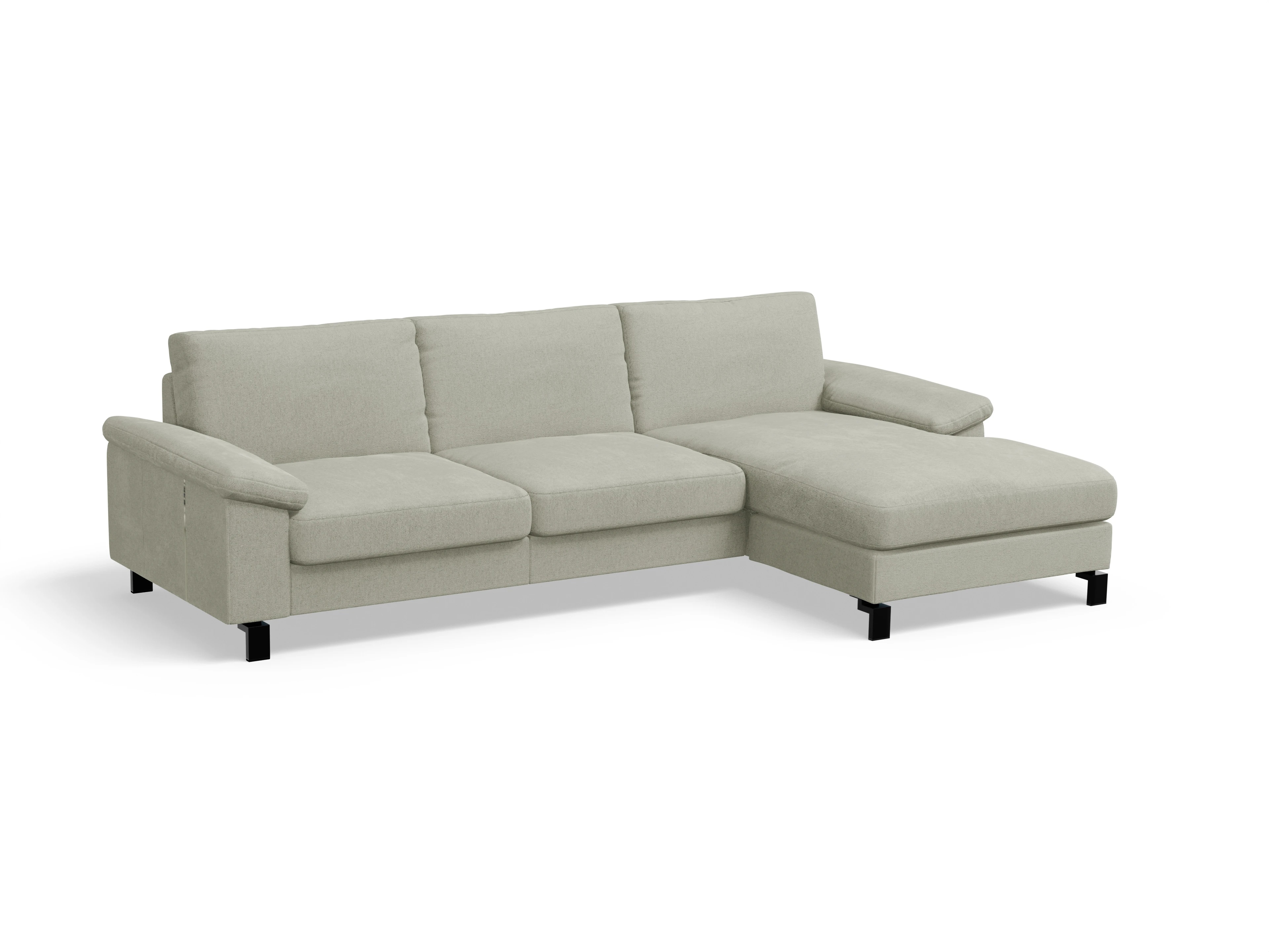 Ansicht des Produktes Casco 2.0 Ecksofa rechts Abschluss offen in Stoff Grau