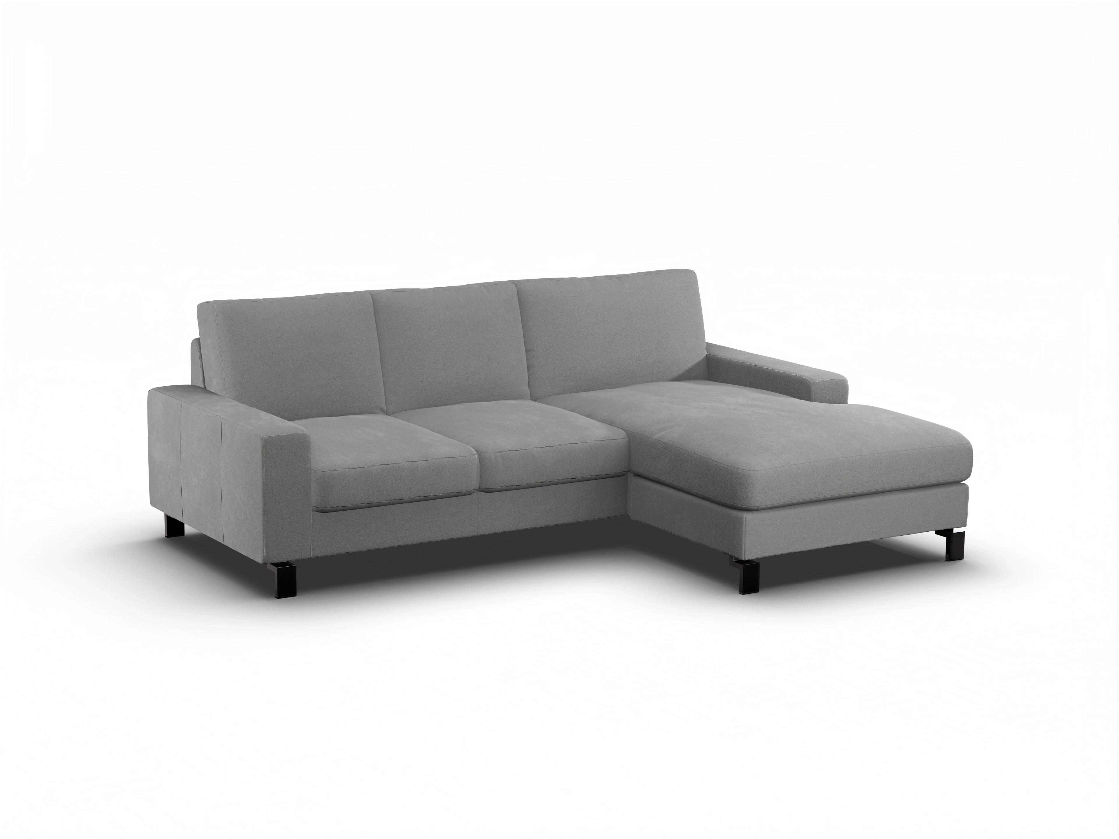 Ansicht des Produktes Casco 2.0 Ecksofa rechts Abschluss offen in Stoff Grau