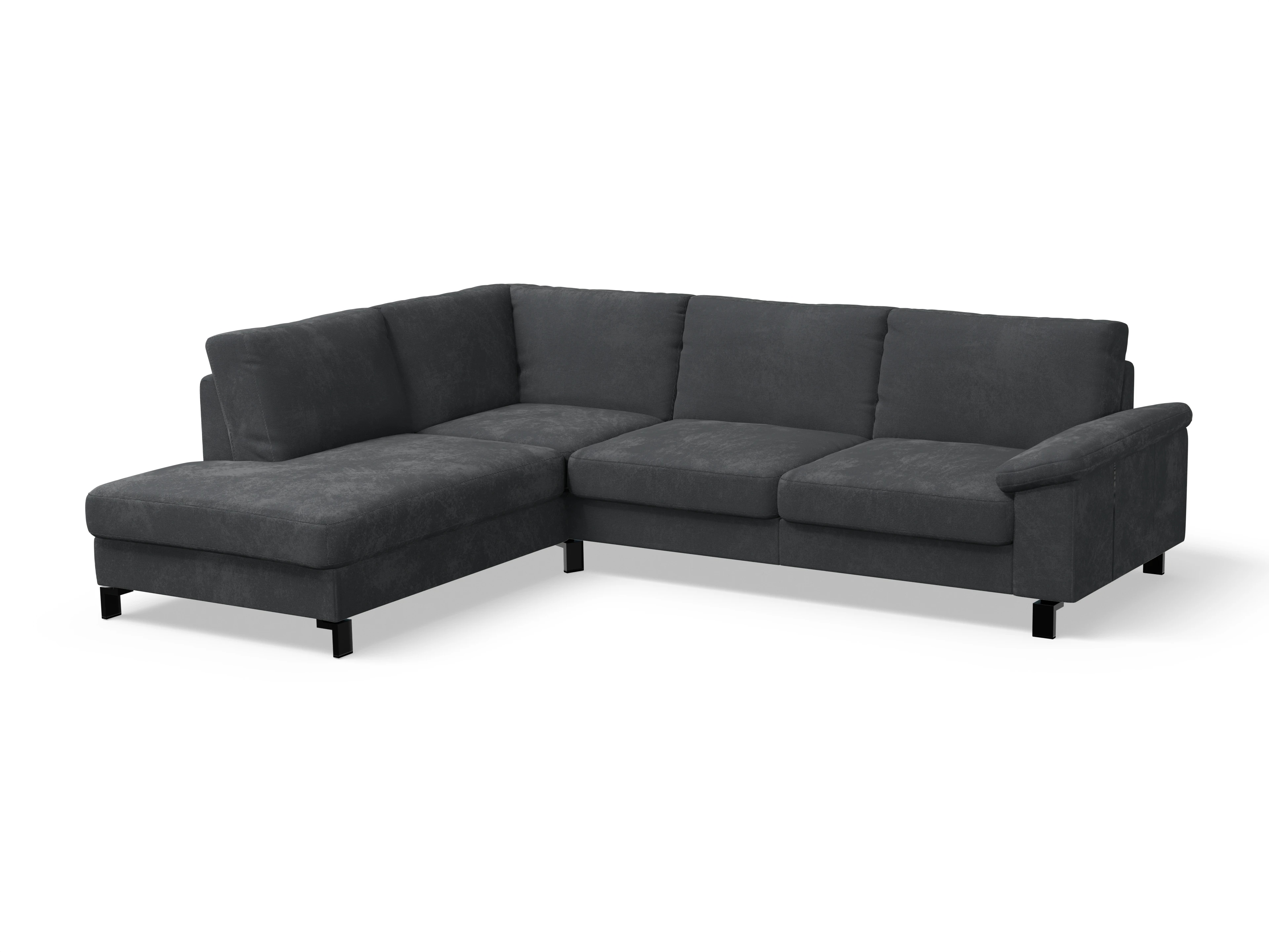 Ansicht des Produktes Casco 2.0 Ecksofa links Abschluss offen in Stoff Braun