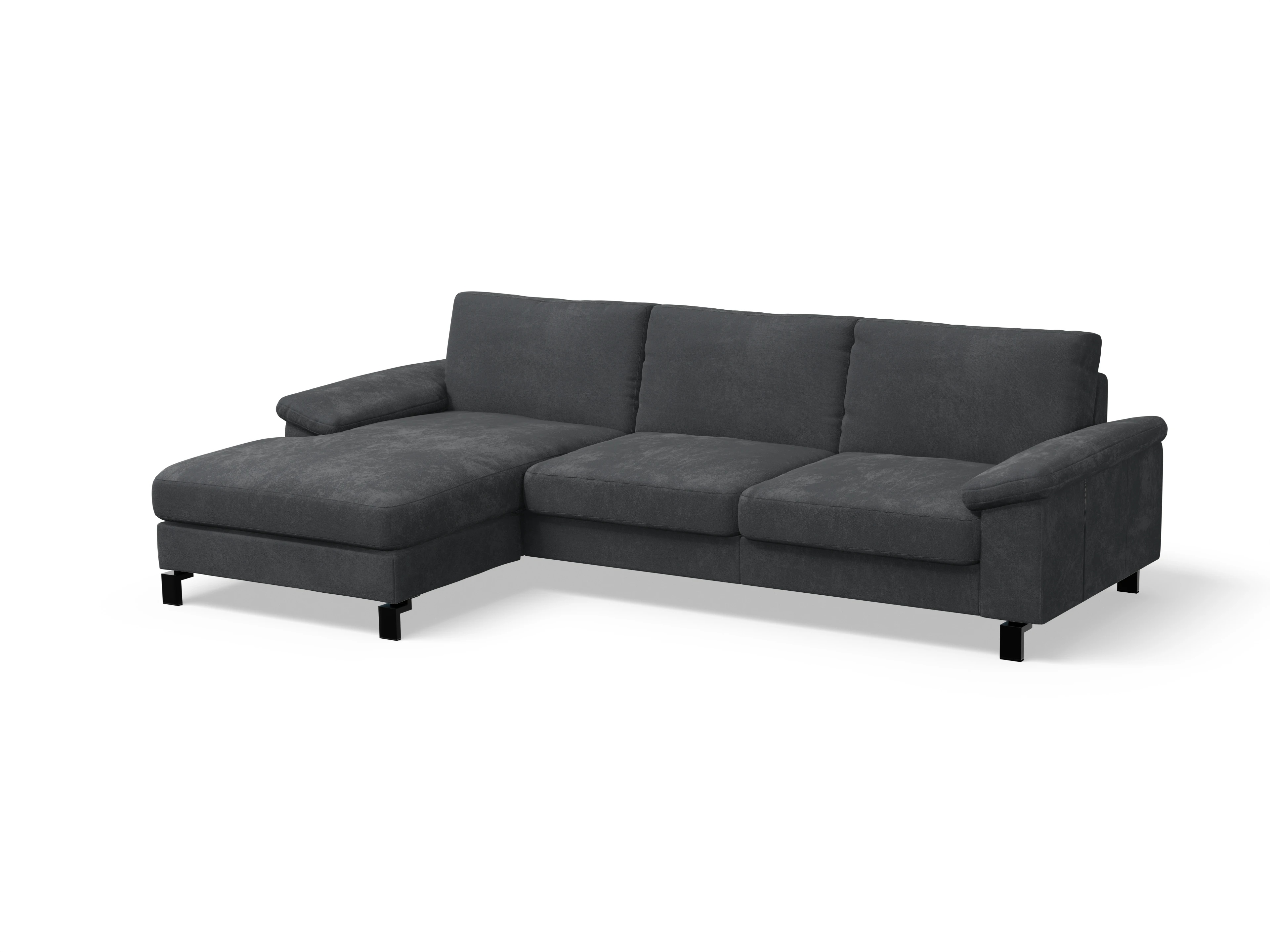 Ansicht des Produktes Casco 2.0 Ecksofa links Abschluss offen in Stoff Braun