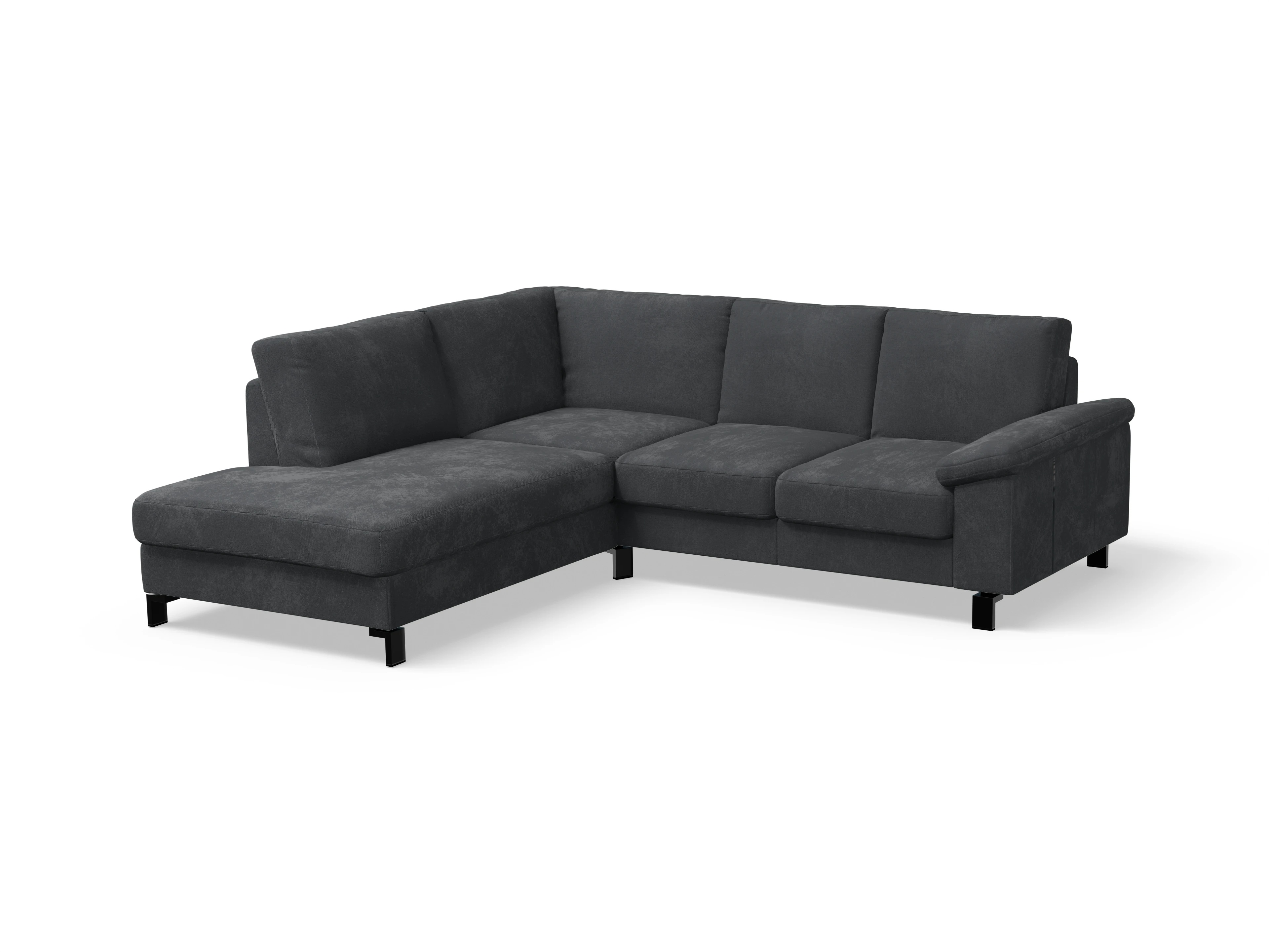 Ansicht des Produktes Casco 2.0 Ecksofa links Abschluss offen in Stoff Braun