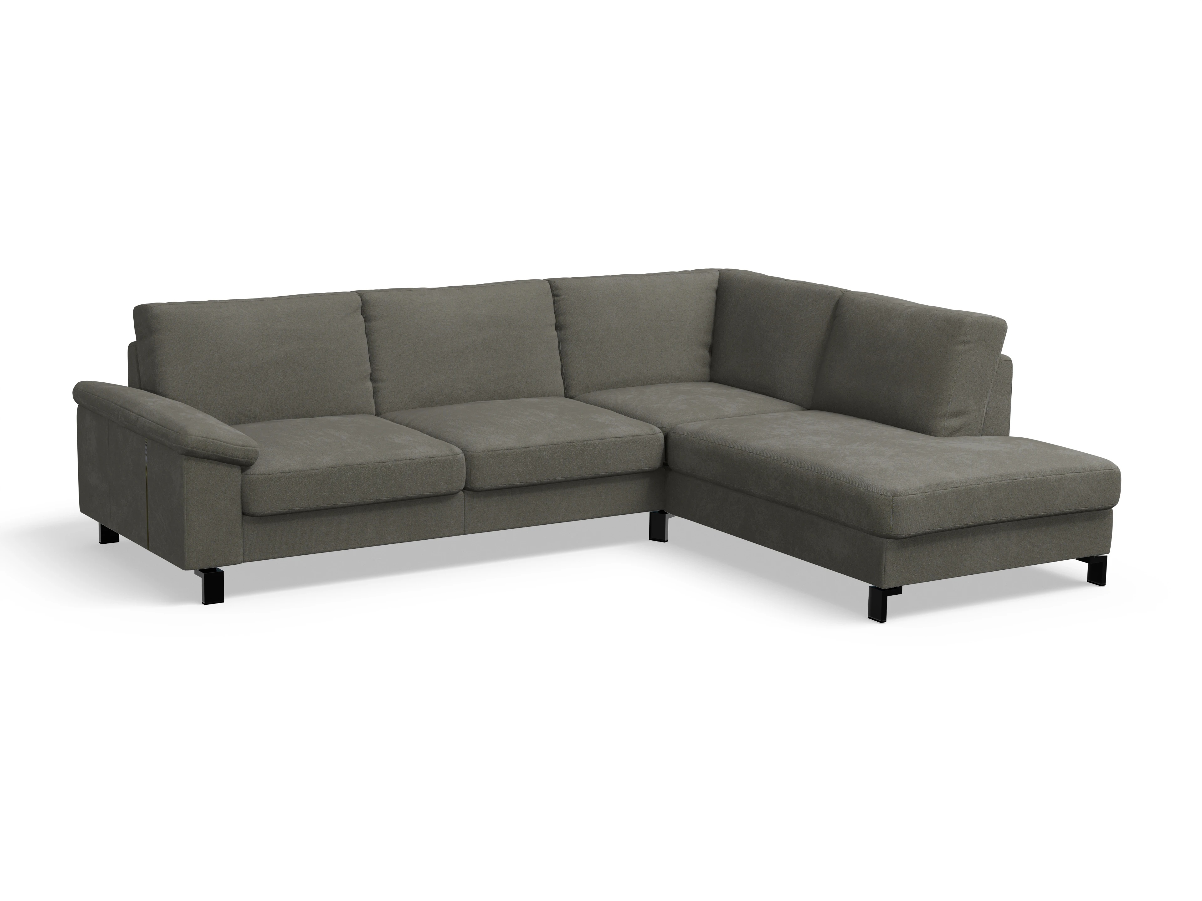 Casco Ecksofa UM Large R Ansicht des Produktes Casco 2.0 Ecksofa rechts Abschluss offen in Stoff Grau
