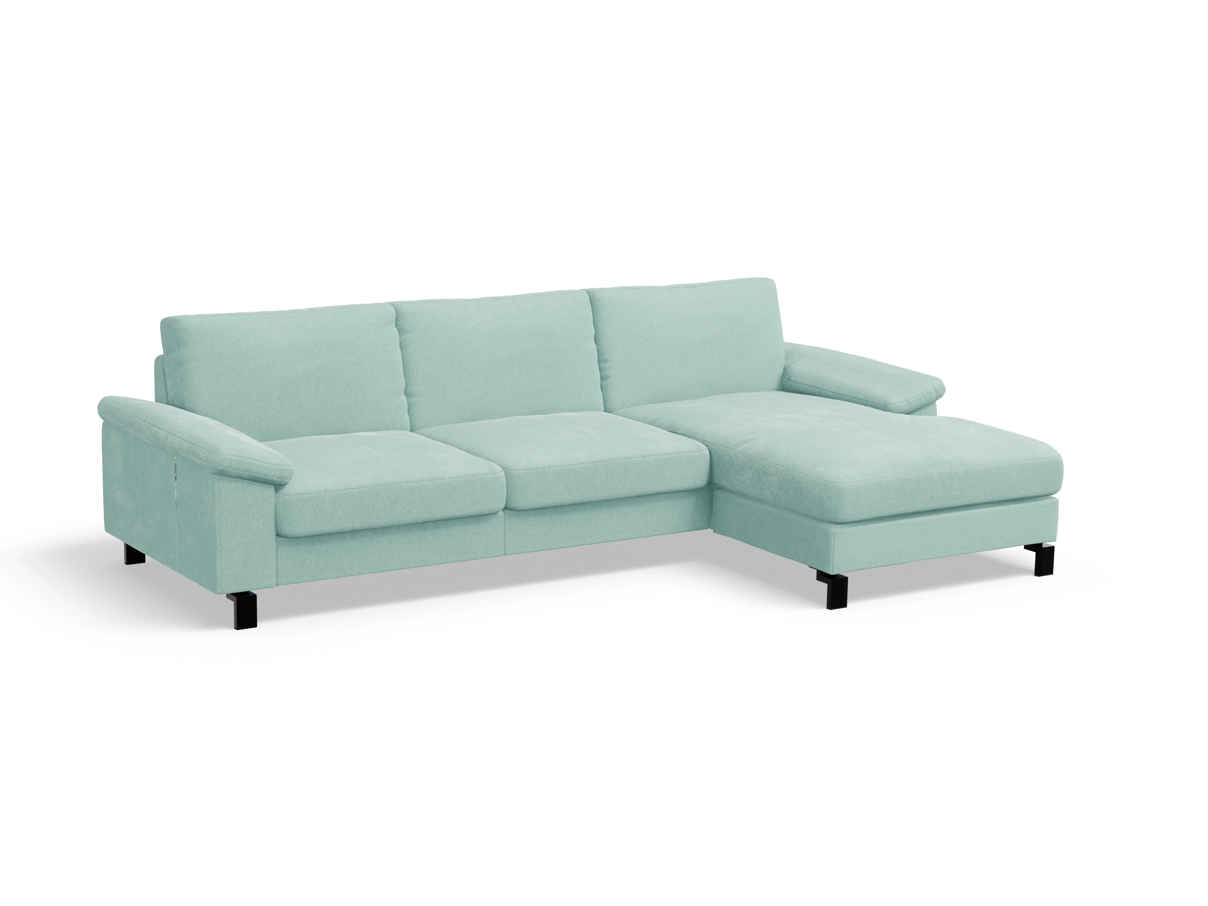Casco Ecksofa LO Large R Ansicht des Produktes Casco 2.0 Ecksofa rechts Abschluss offen in Stoff Blau
