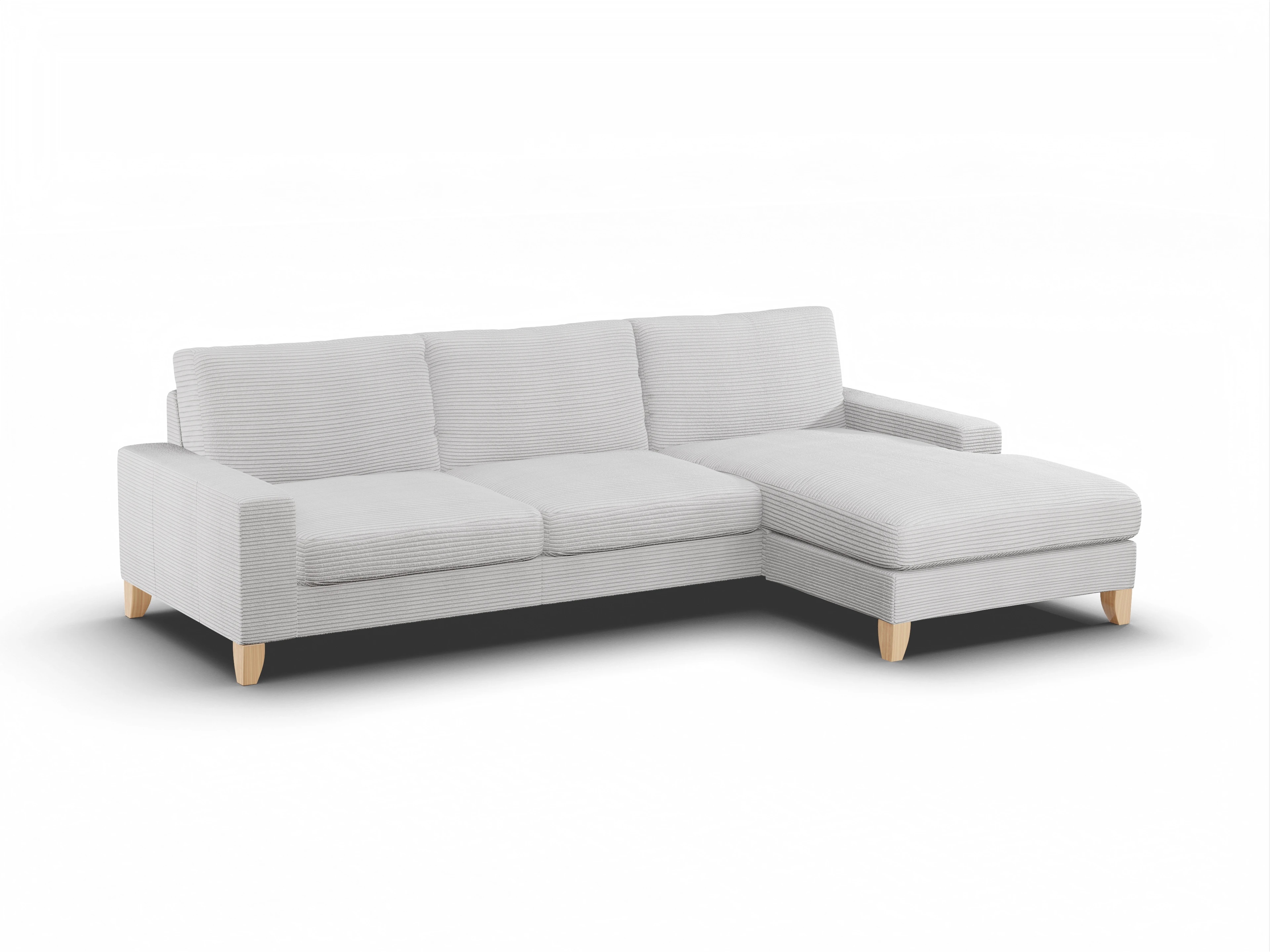 Ansicht des Produktes Casco 2.0 Ecksofa rechts Abschluss offen in Stoff Grau