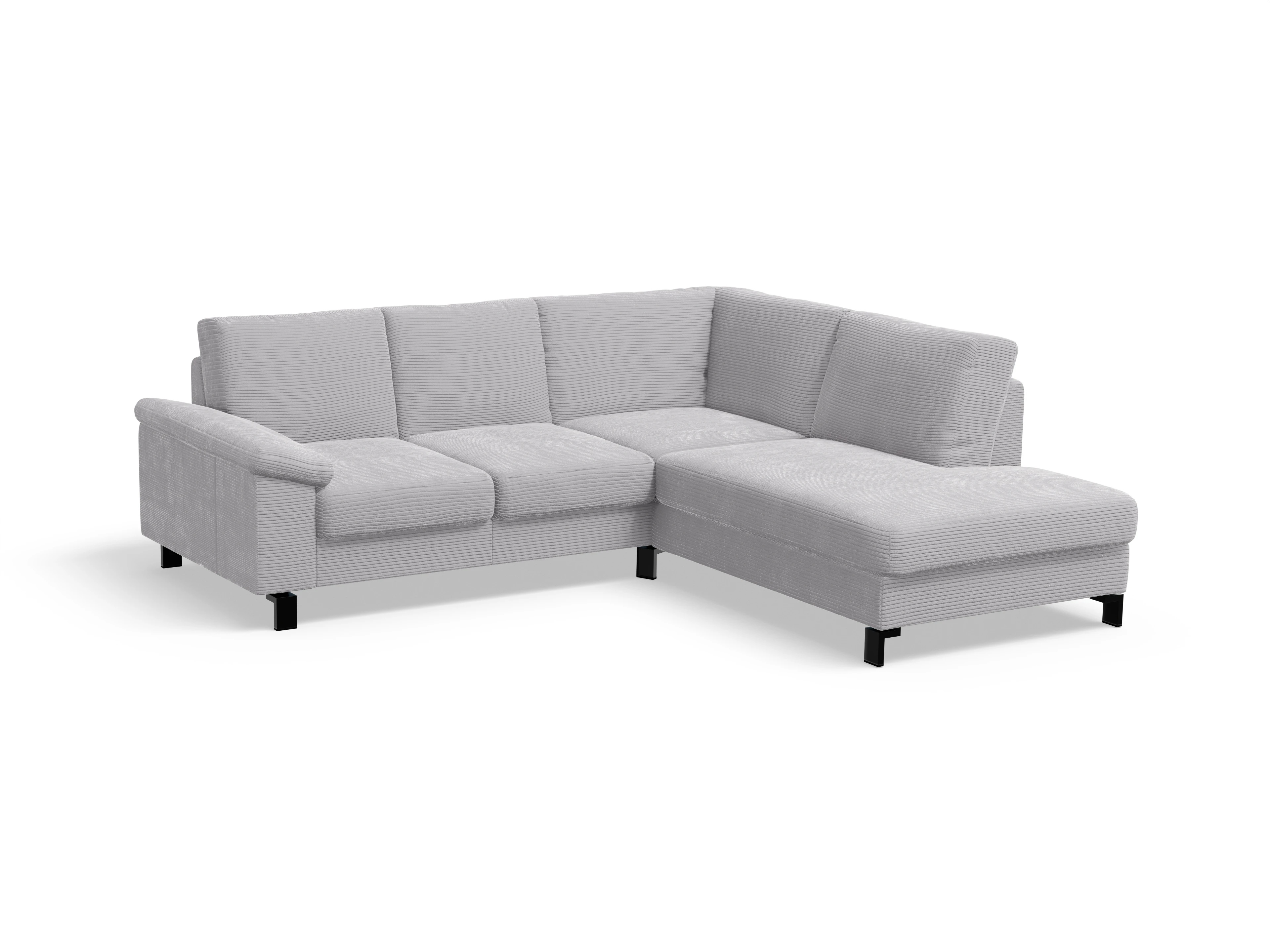 Ansicht des Produktes Casco 2.0 Ecksofa rechts Abschluss offen in Stoff Grau