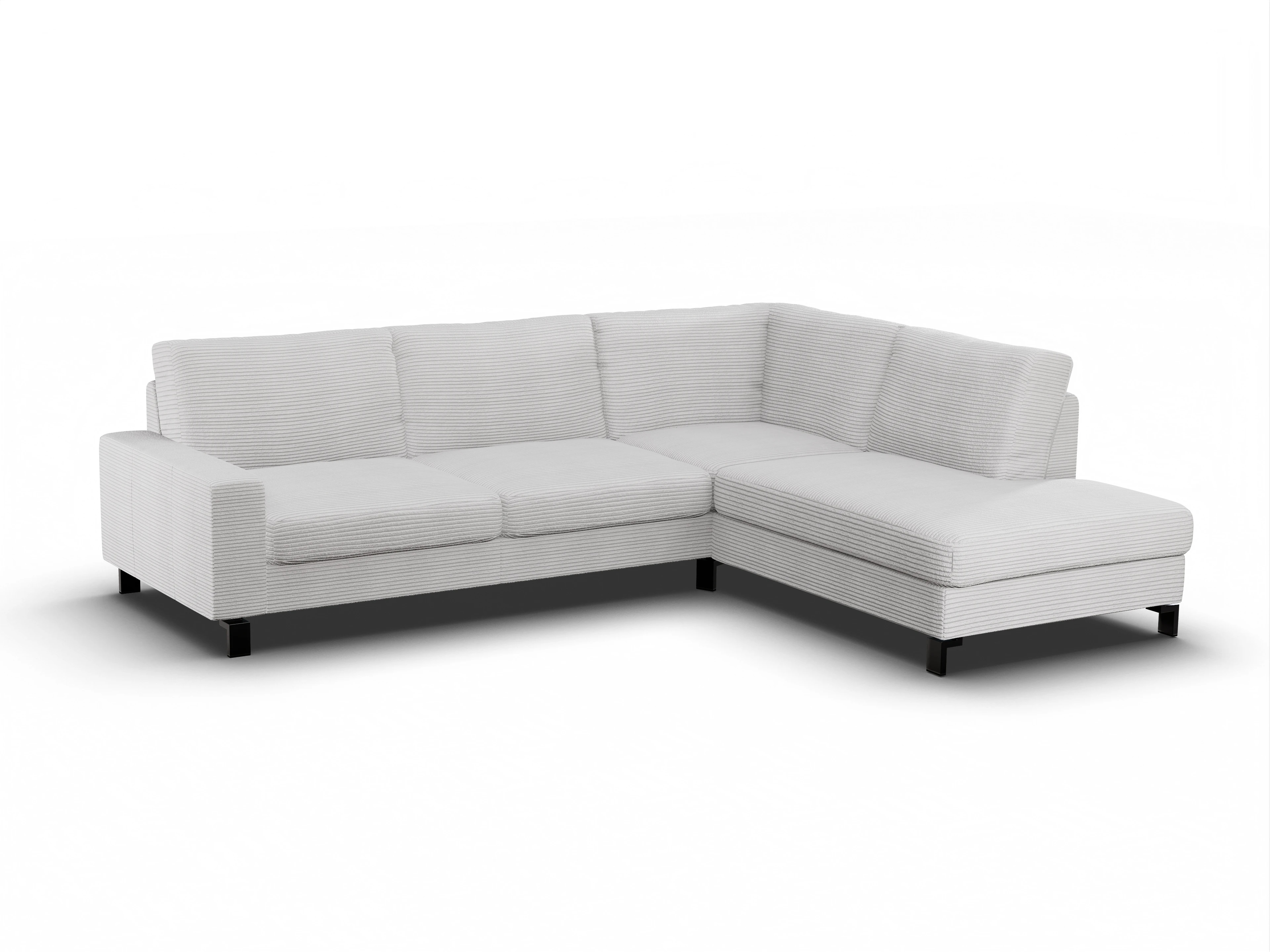 Ansicht des Produktes Casco 2.0 Ecksofa rechts Abschluss offen in Stoff Grau