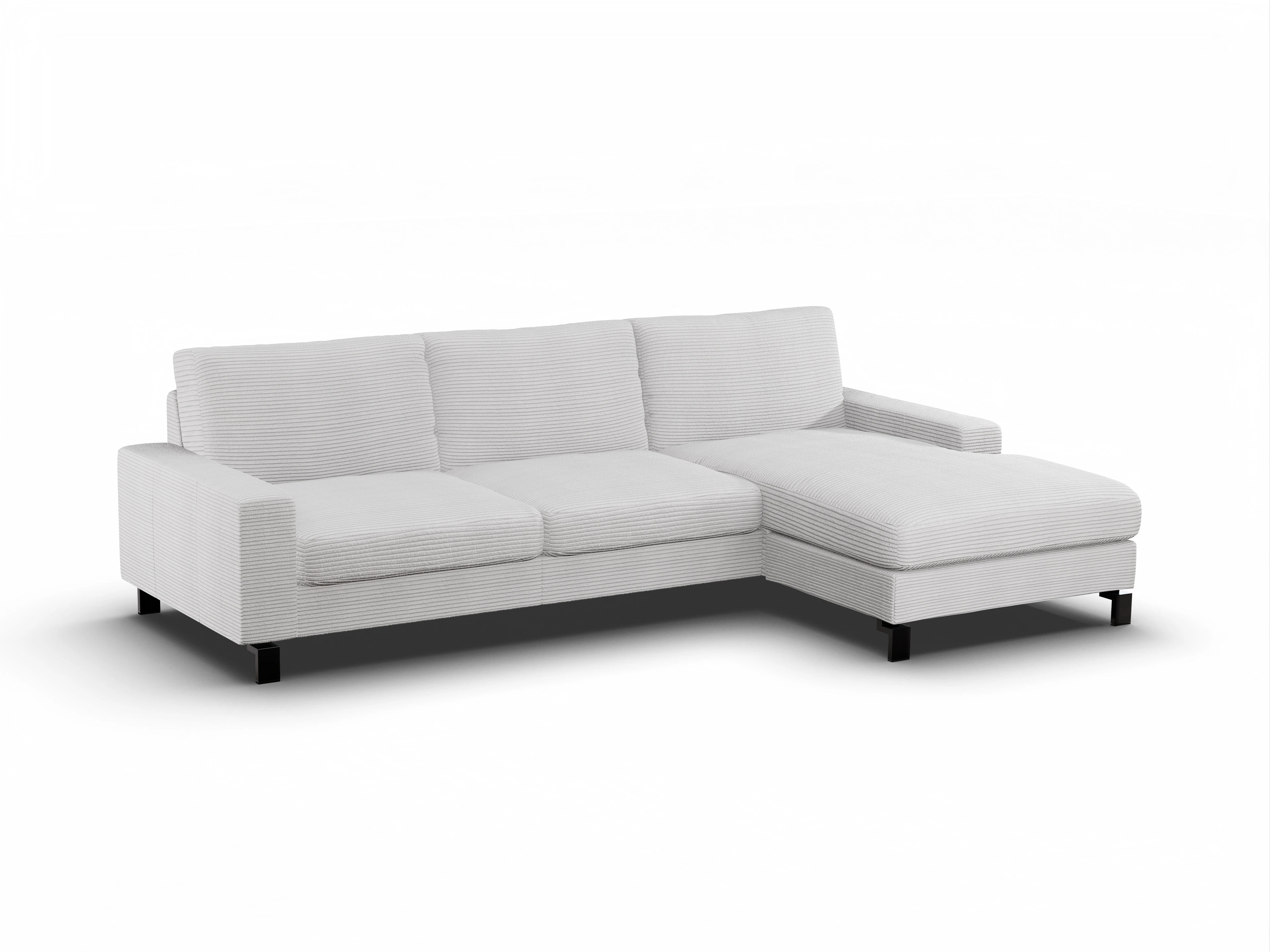 Ansicht des Produktes Casco 2.0 Ecksofa rechts Abschluss offen in Stoff Grau