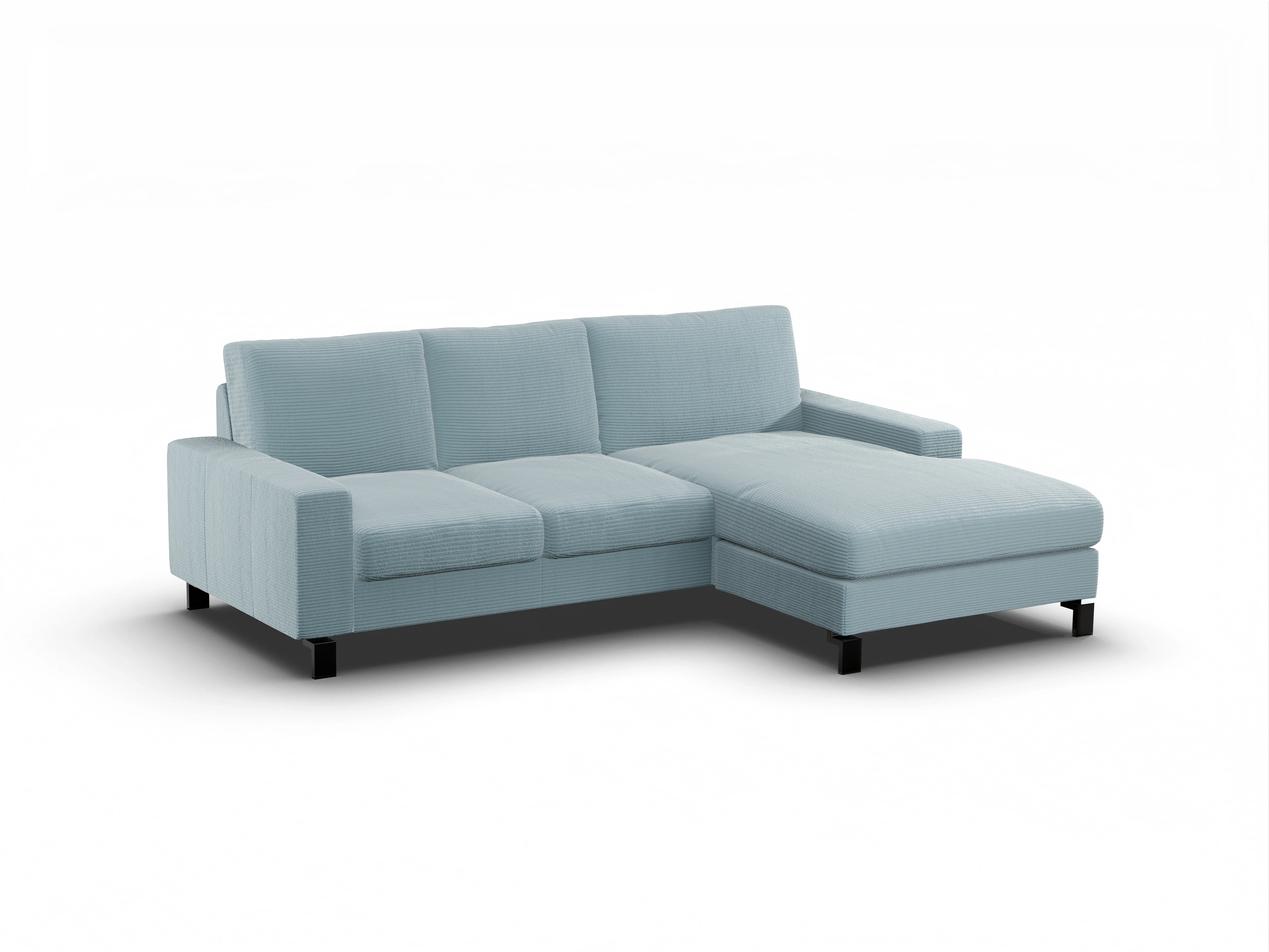 Ansicht des Produktes Casco 2.0 Ecksofa rechts Abschluss offen in Stoff Blau