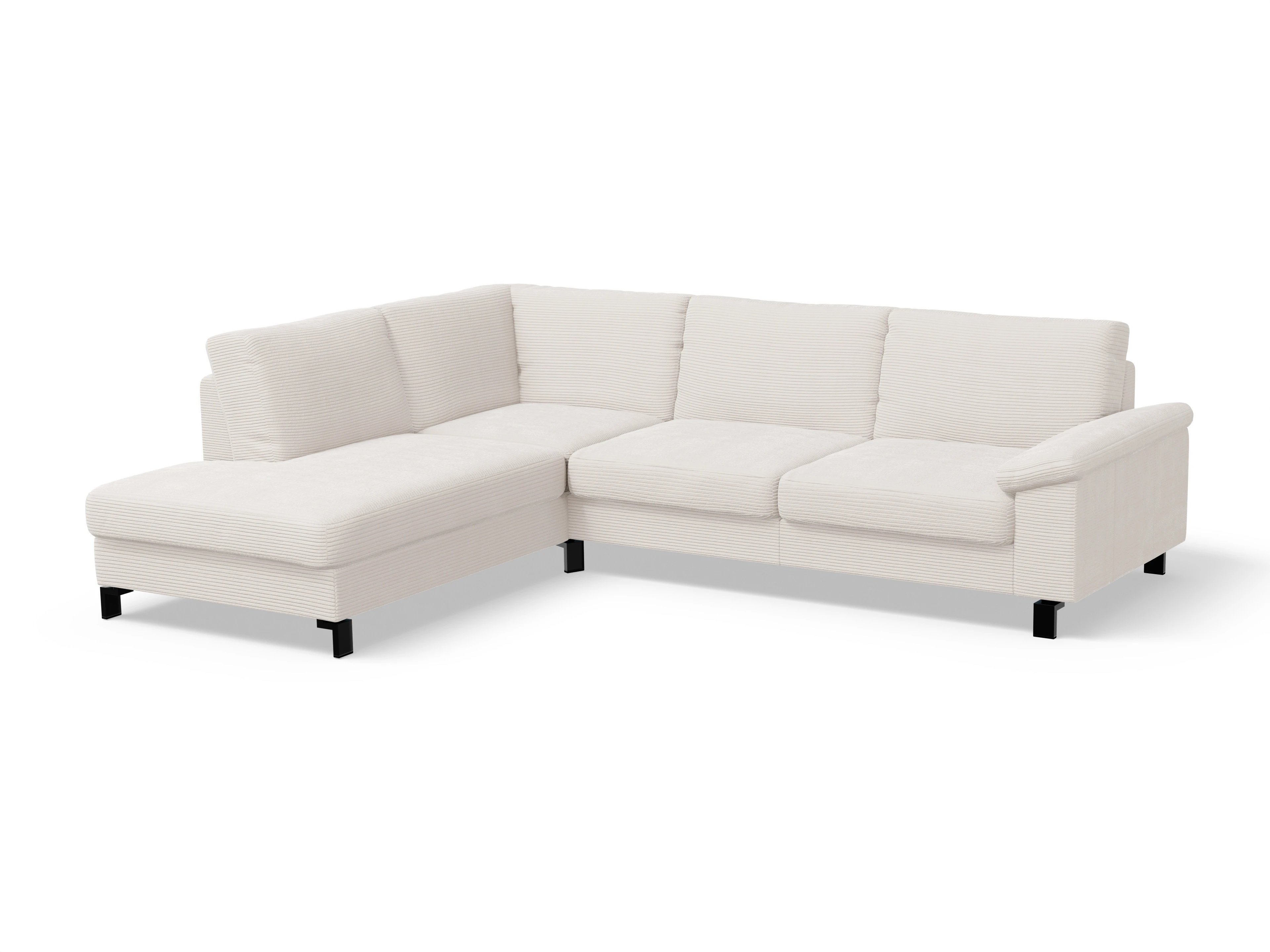 Ansicht des Produktes Casco 2.0 Ecksofa links Abschluss offen in Stoff Weiss