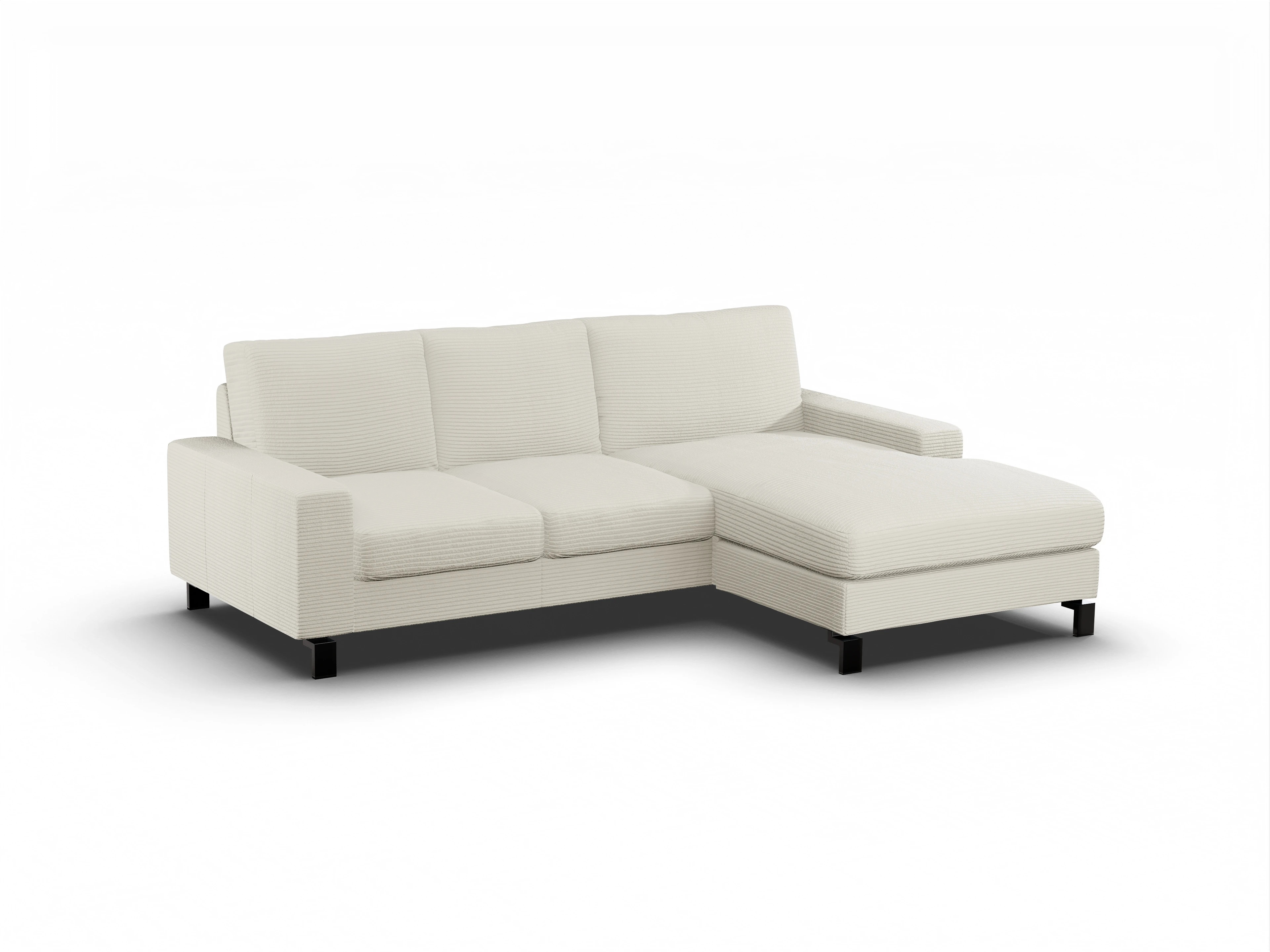 Ansicht des Produktes Casco 2.0 Ecksofa rechts Abschluss offen in Stoff Weiss