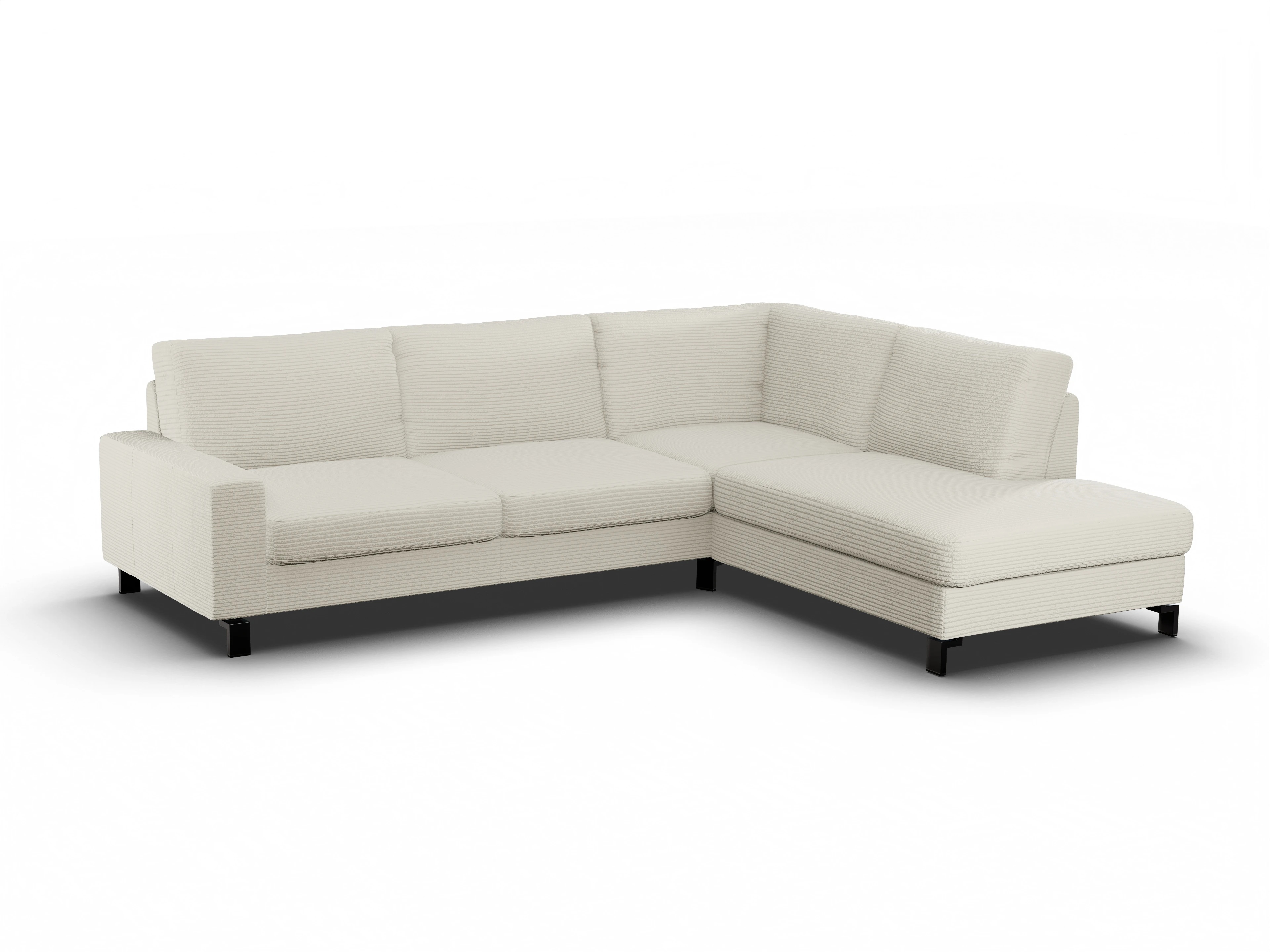 Ansicht des Produktes Casco 2.0 Ecksofa rechts Abschluss offen in Stoff Weiss