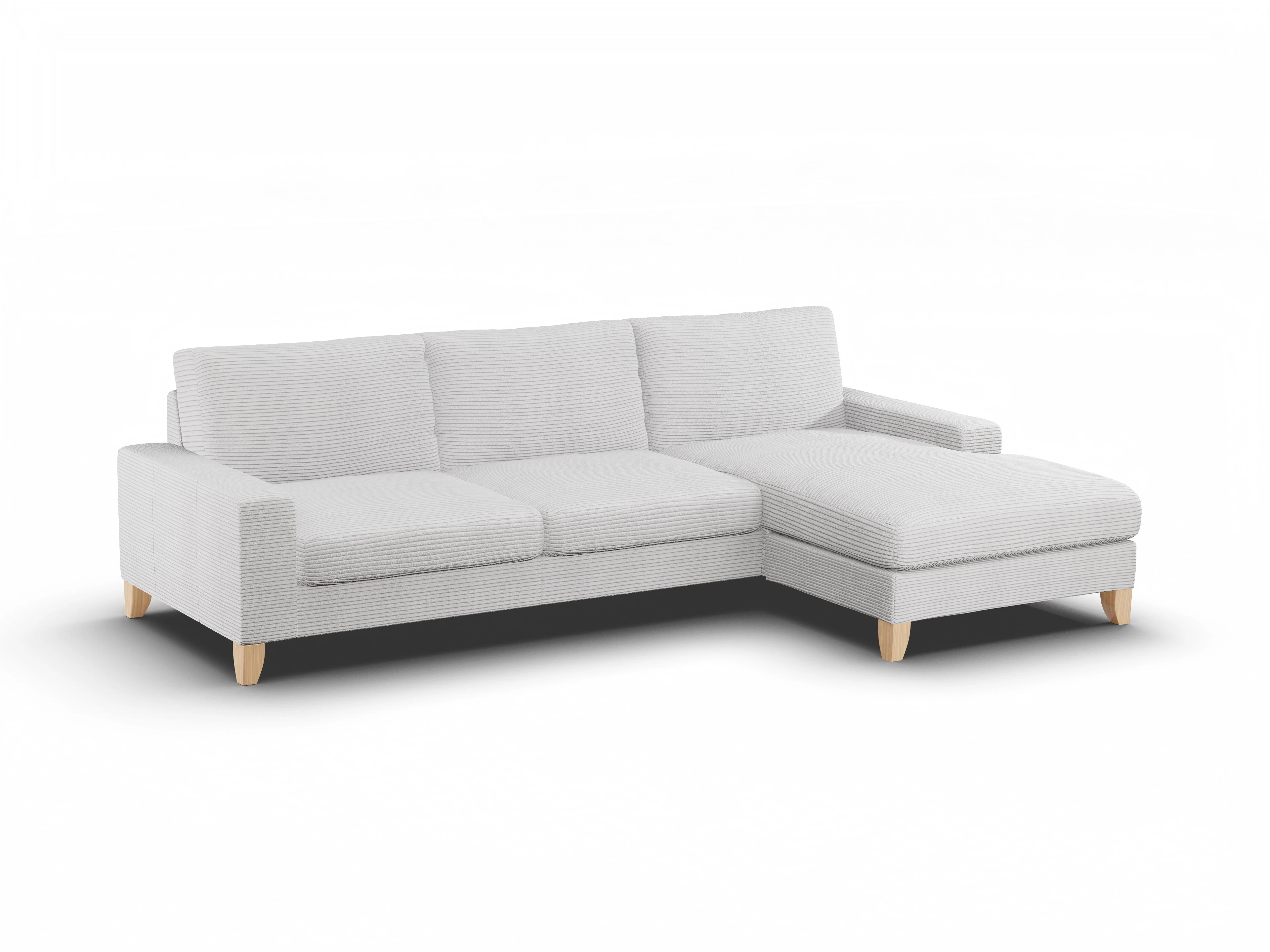 Ansicht des Produktes Casco 2.0 Ecksofa rechts Abschluss offen in Stoff Grau