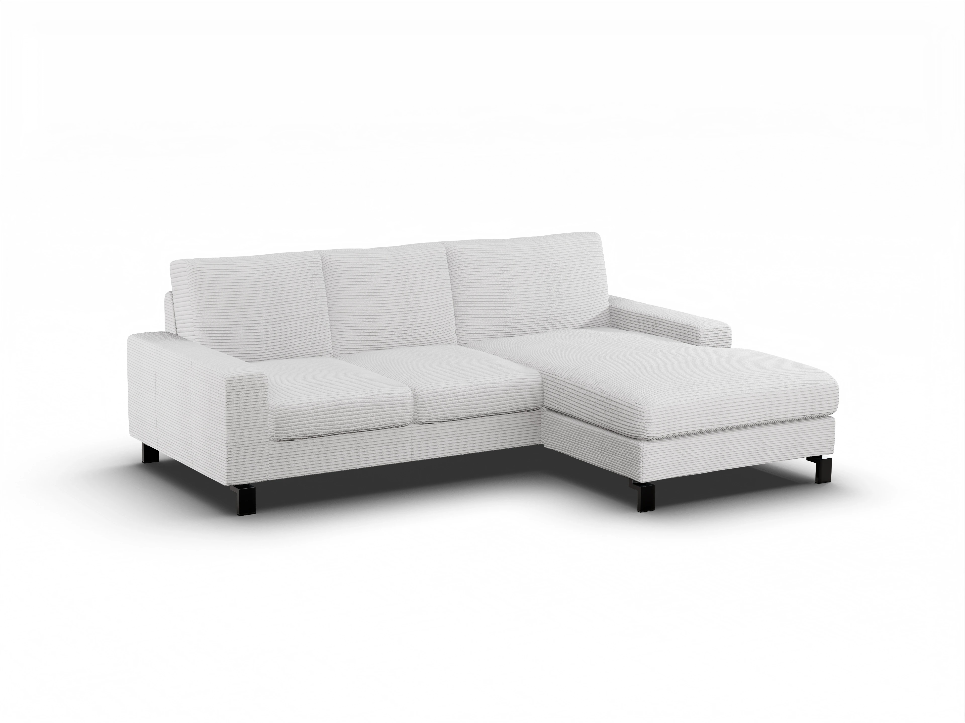 Ansicht des Produktes Casco 2.0 Ecksofa rechts Abschluss offen in Stoff Grau