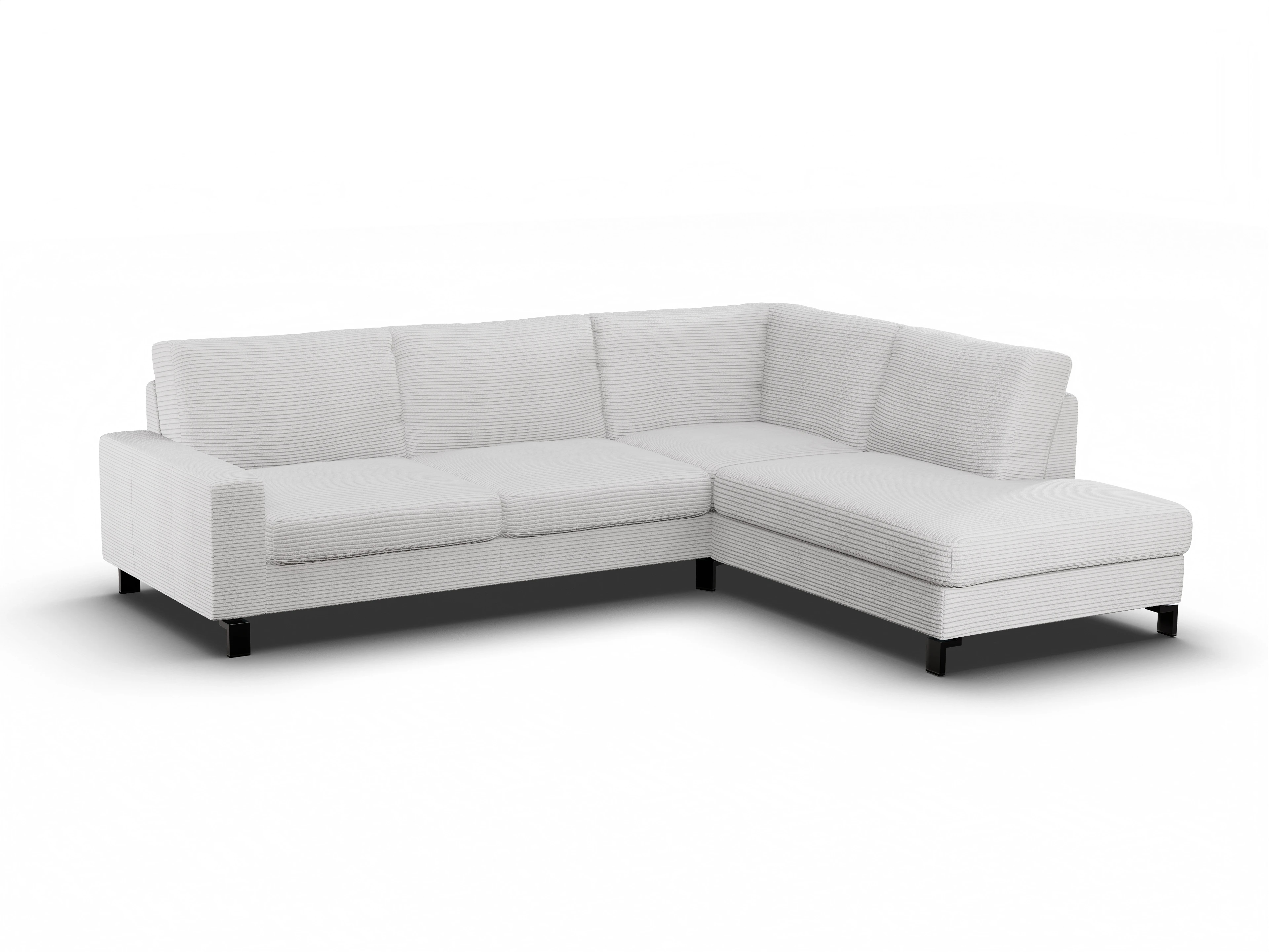 Ansicht des Produktes Casco 2.0 Ecksofa rechts Abschluss offen in Stoff Grau