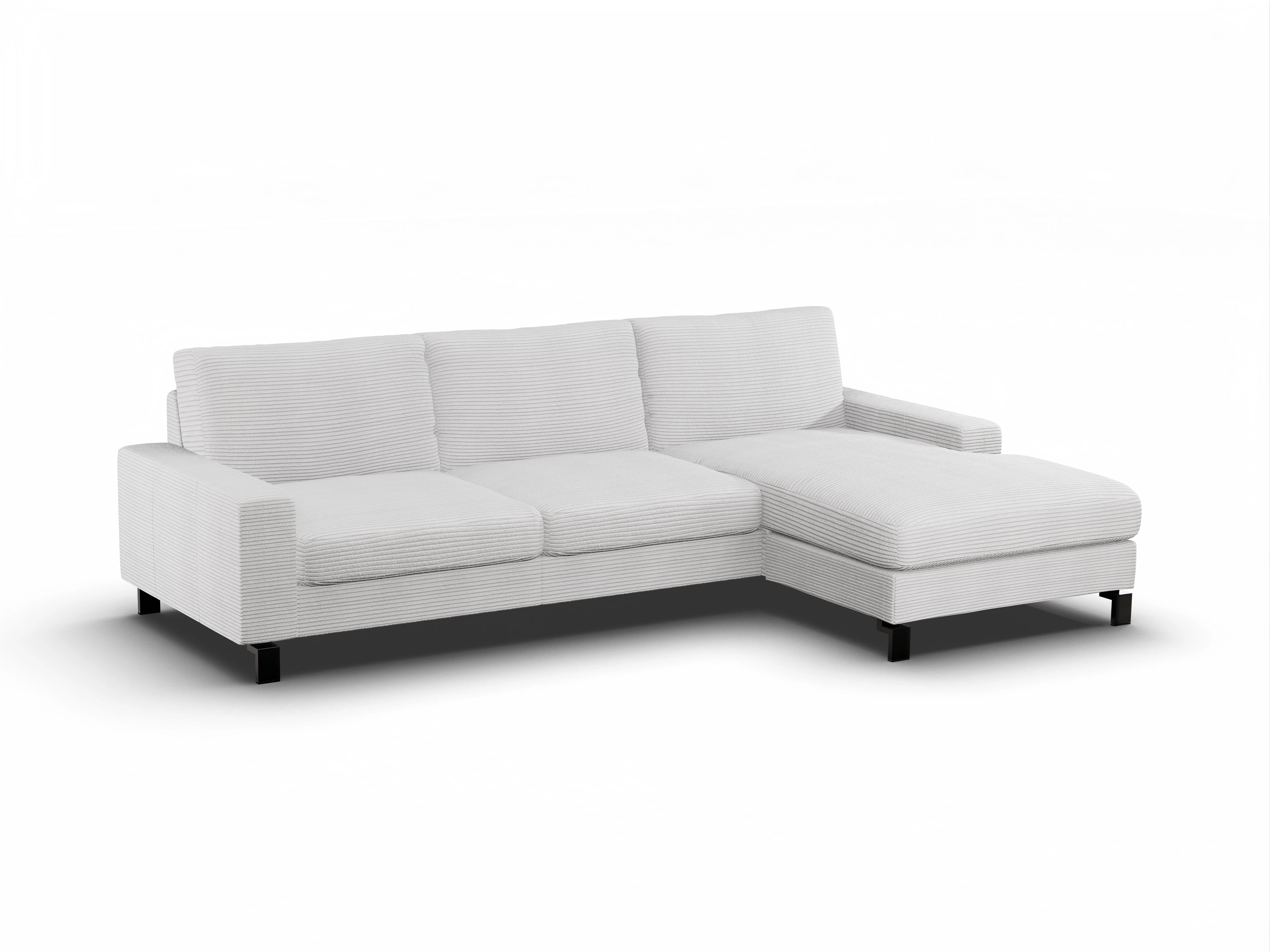 Ansicht des Produktes Casco 2.0 Ecksofa rechts Abschluss offen in Stoff Grau