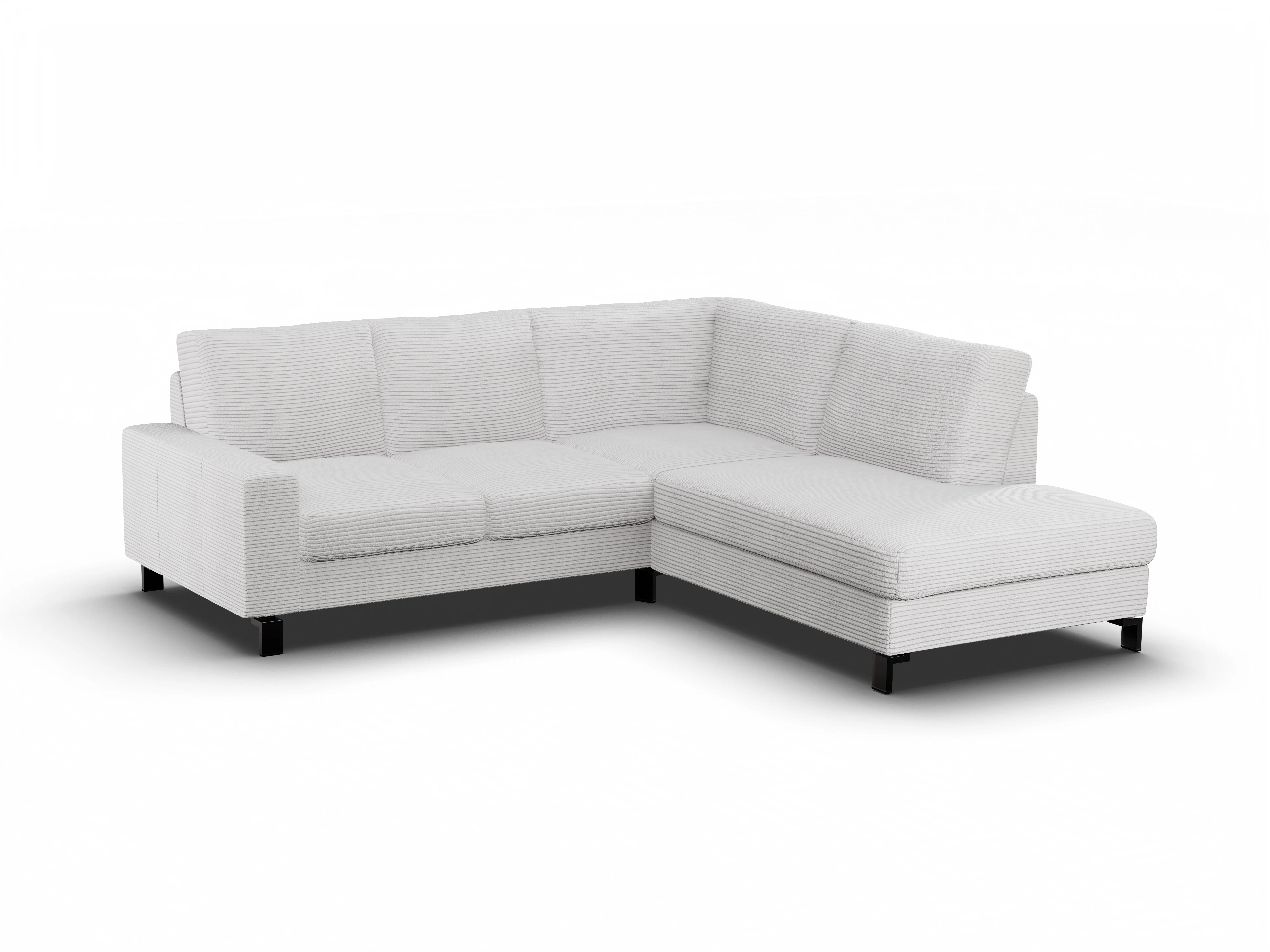 Ansicht des Produktes Casco 2.0 Ecksofa rechts Abschluss offen in Stoff Grau