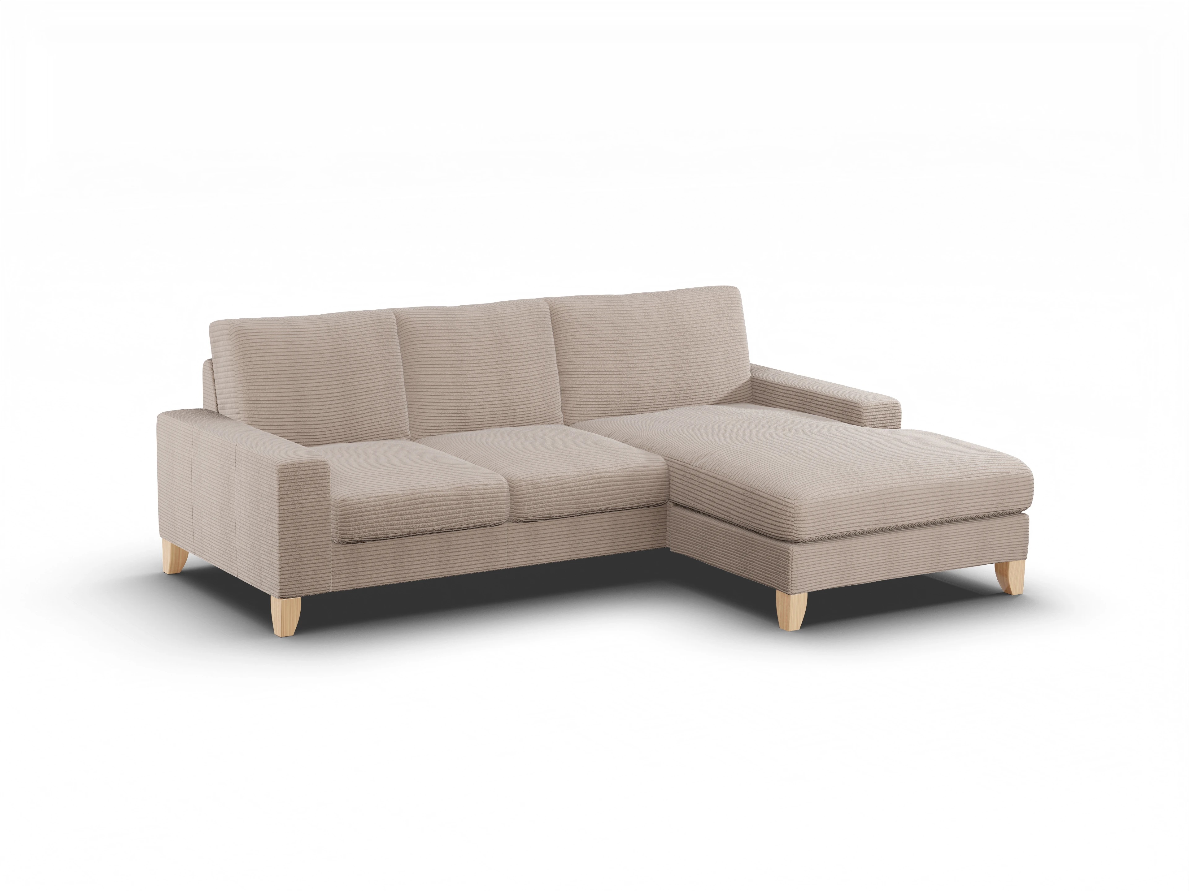 Ansicht des Produktes Casco 2.0 Ecksofa rechts Abschluss offen in Stoff Braun