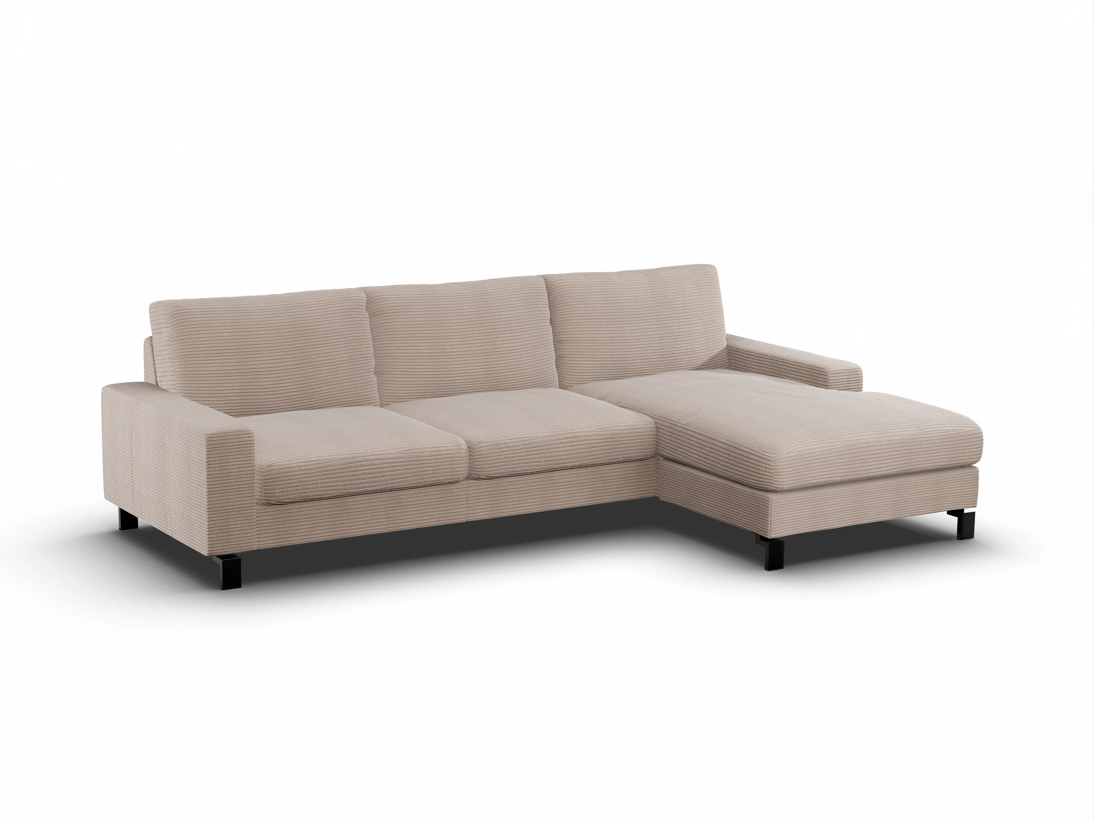 Ansicht des Produktes Casco 2.0 Ecksofa rechts Abschluss offen in Stoff Braun