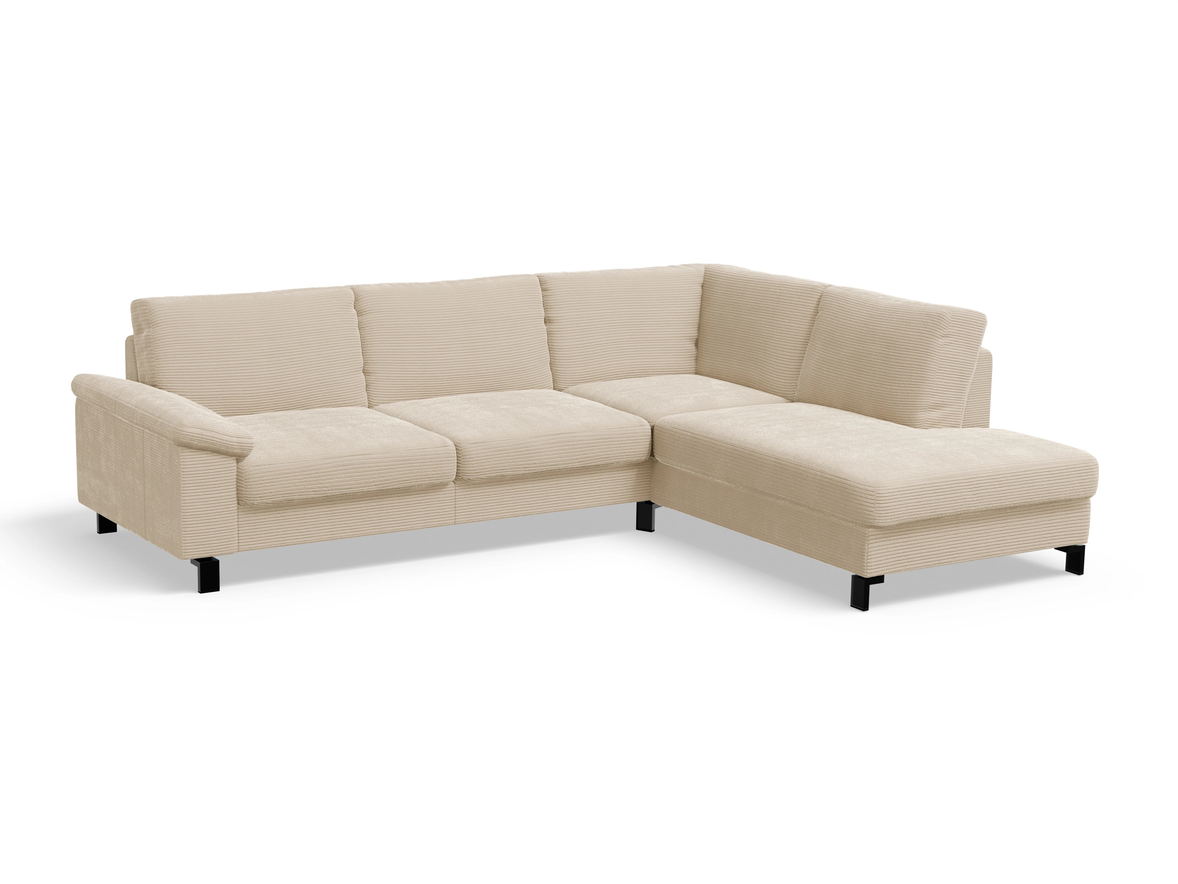 Ansicht des Produktes Casco 2.0 Ecksofa rechts Abschluss offen in Stoff Beige