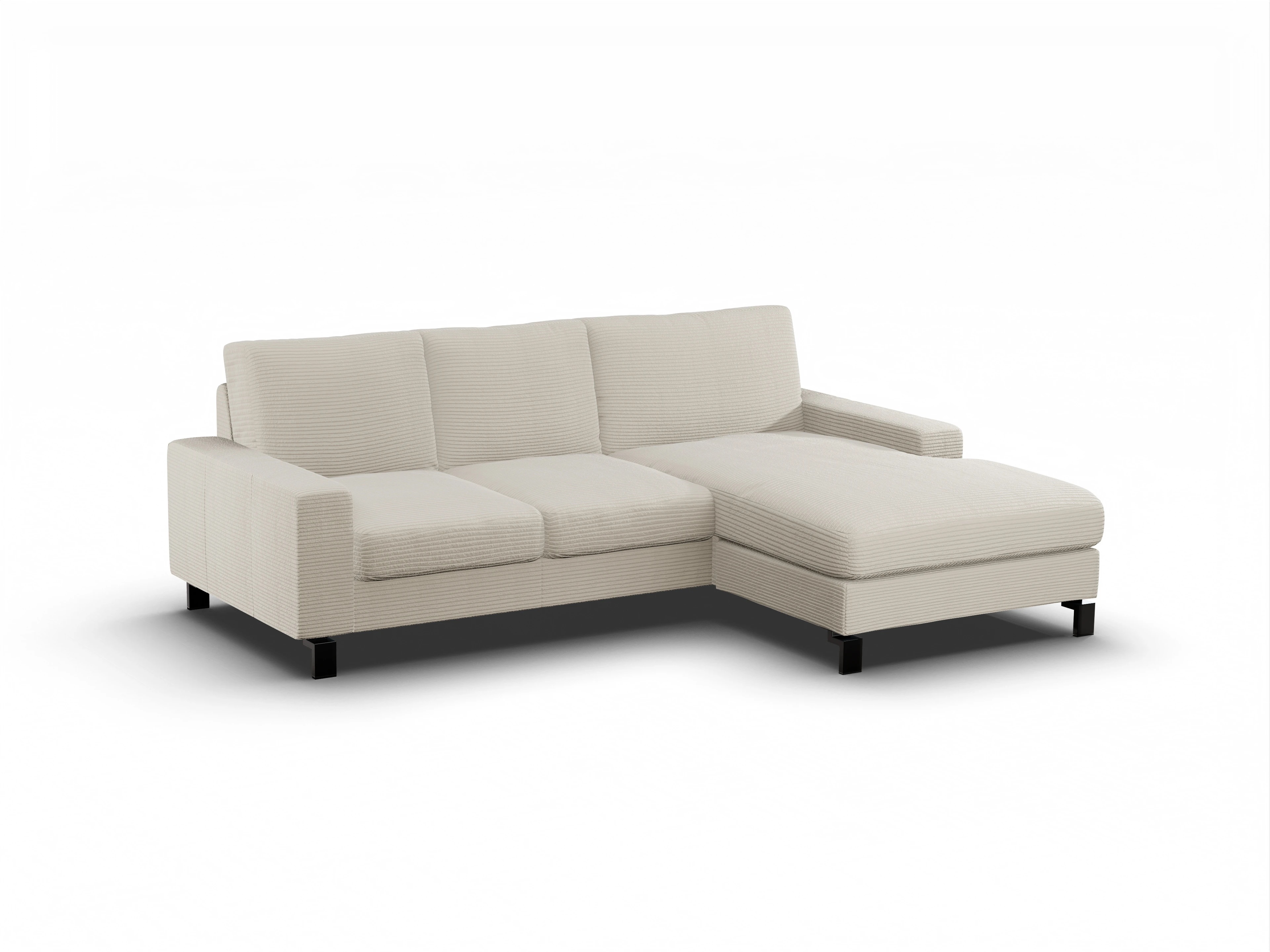 Ansicht des Produktes Casco 2.0 Ecksofa rechts Abschluss offen in Stoff Beige