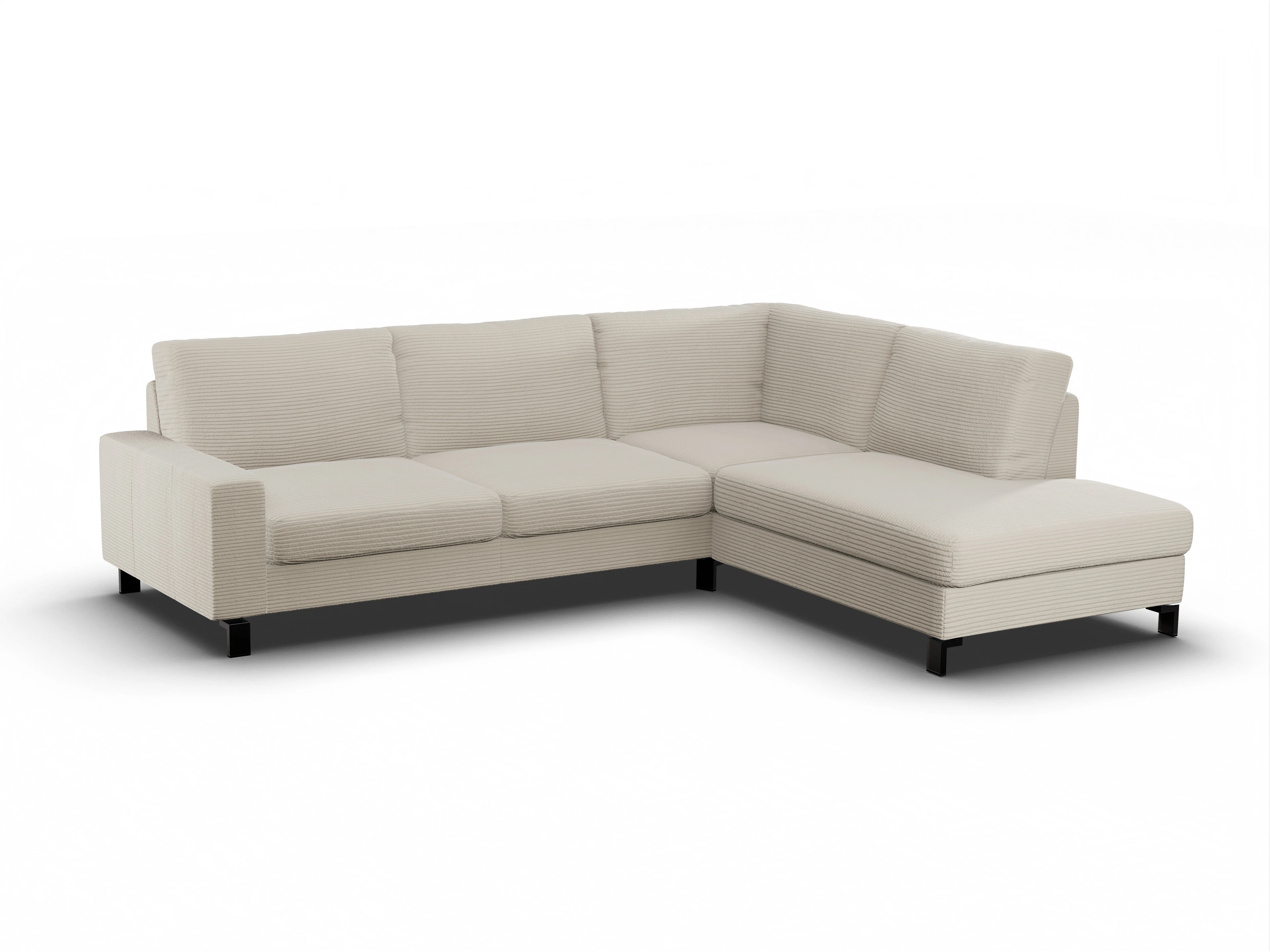 Ansicht des Produktes Casco 2.0 Ecksofa rechts Abschluss offen in Stoff Beige