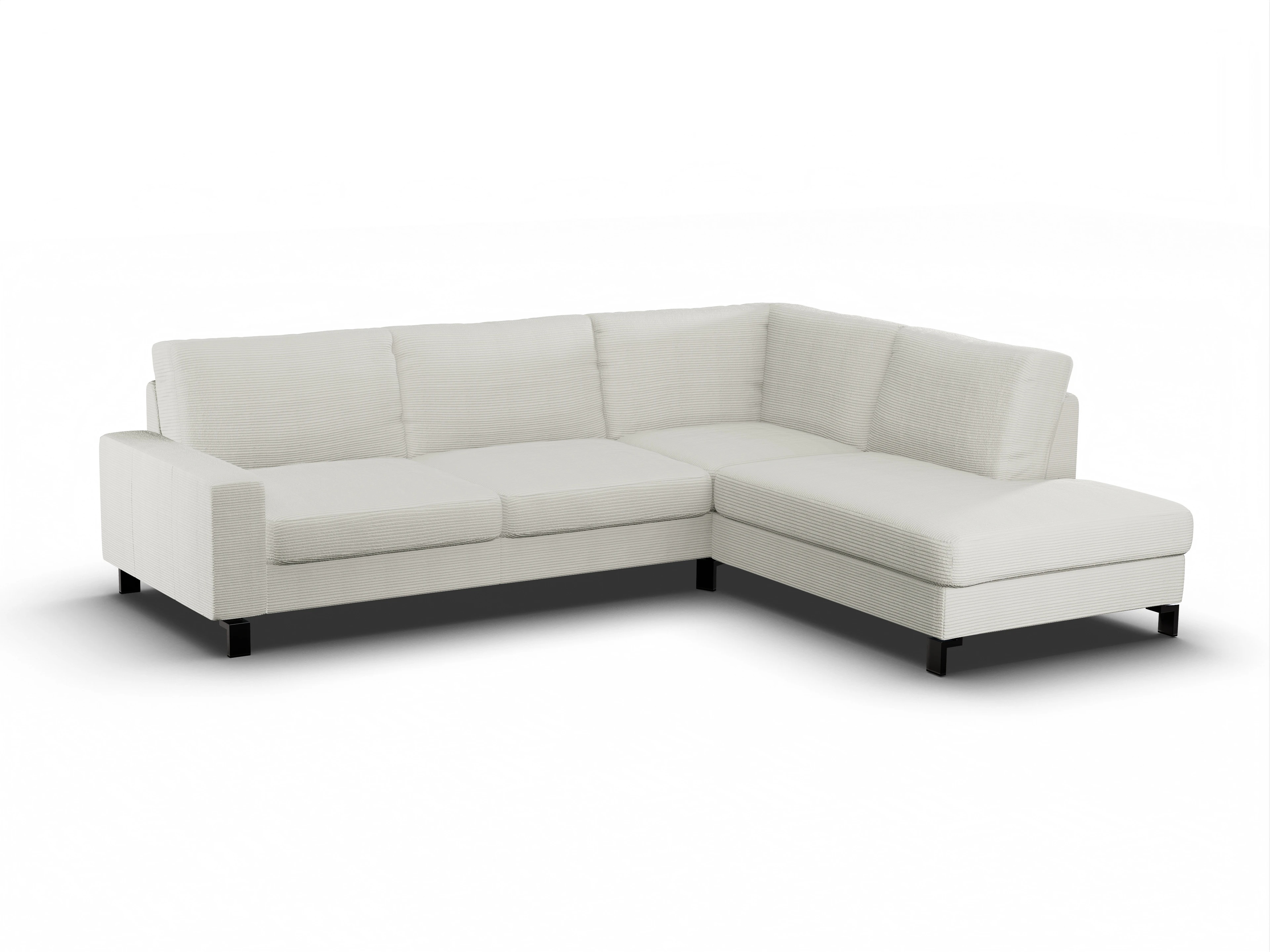 Ansicht des Produktes Casco 2.0 Ecksofa rechts Abschluss offen in Stoff Weiss