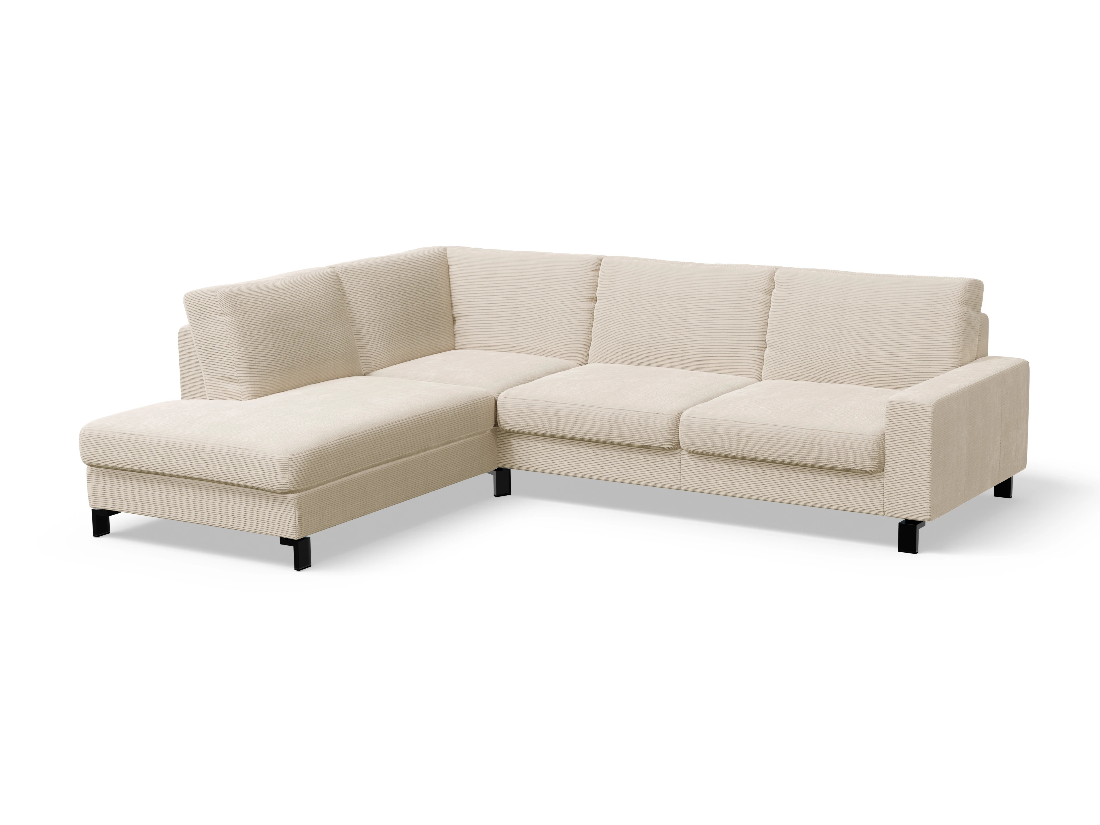 Ansicht des Produktes Casco 2.0 Ecksofa links Abschluss offen in Stoff Weiss