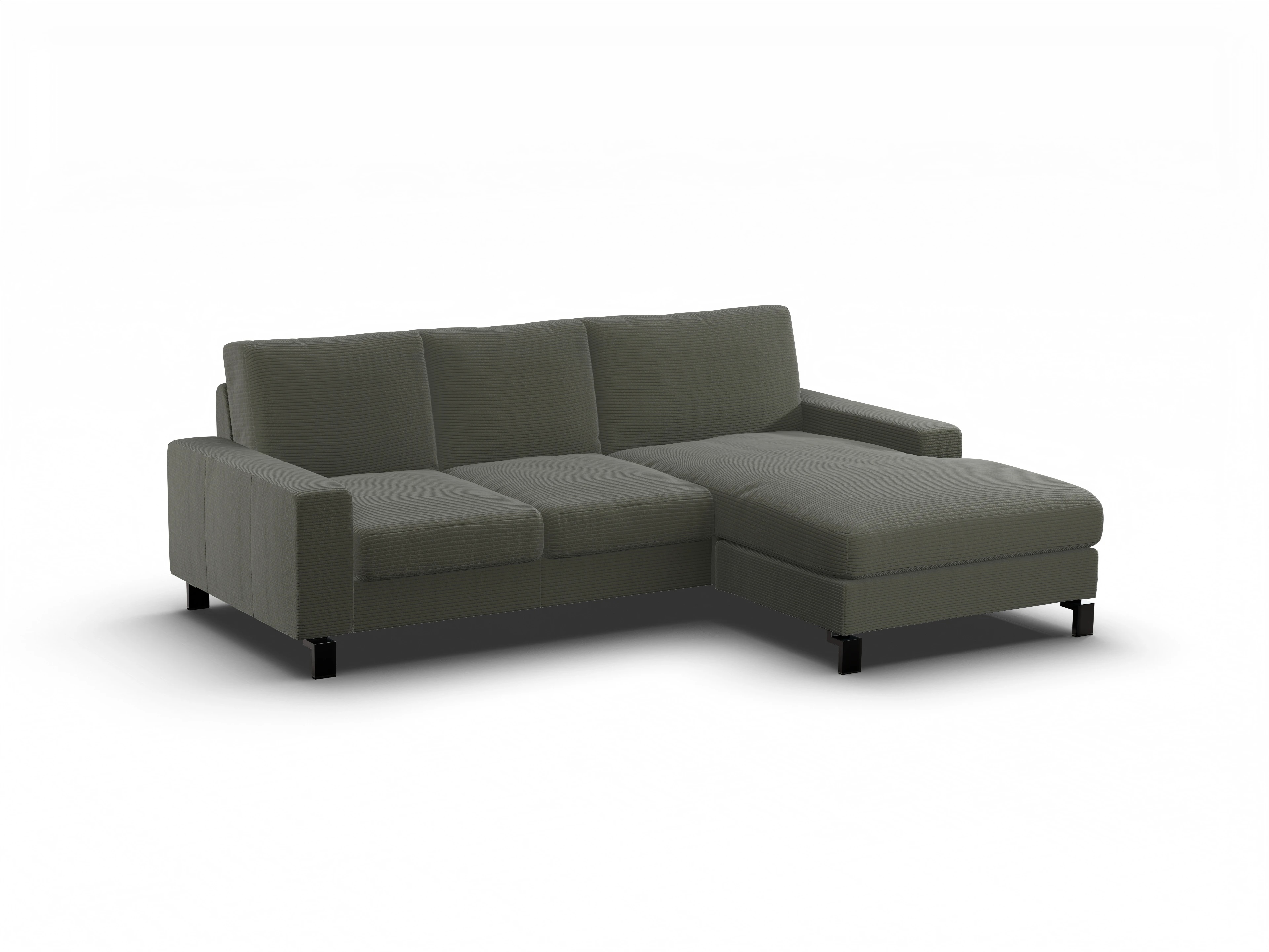 Ansicht des Produktes Casco 2.0 Ecksofa rechts Abschluss offen in Stoff Grün