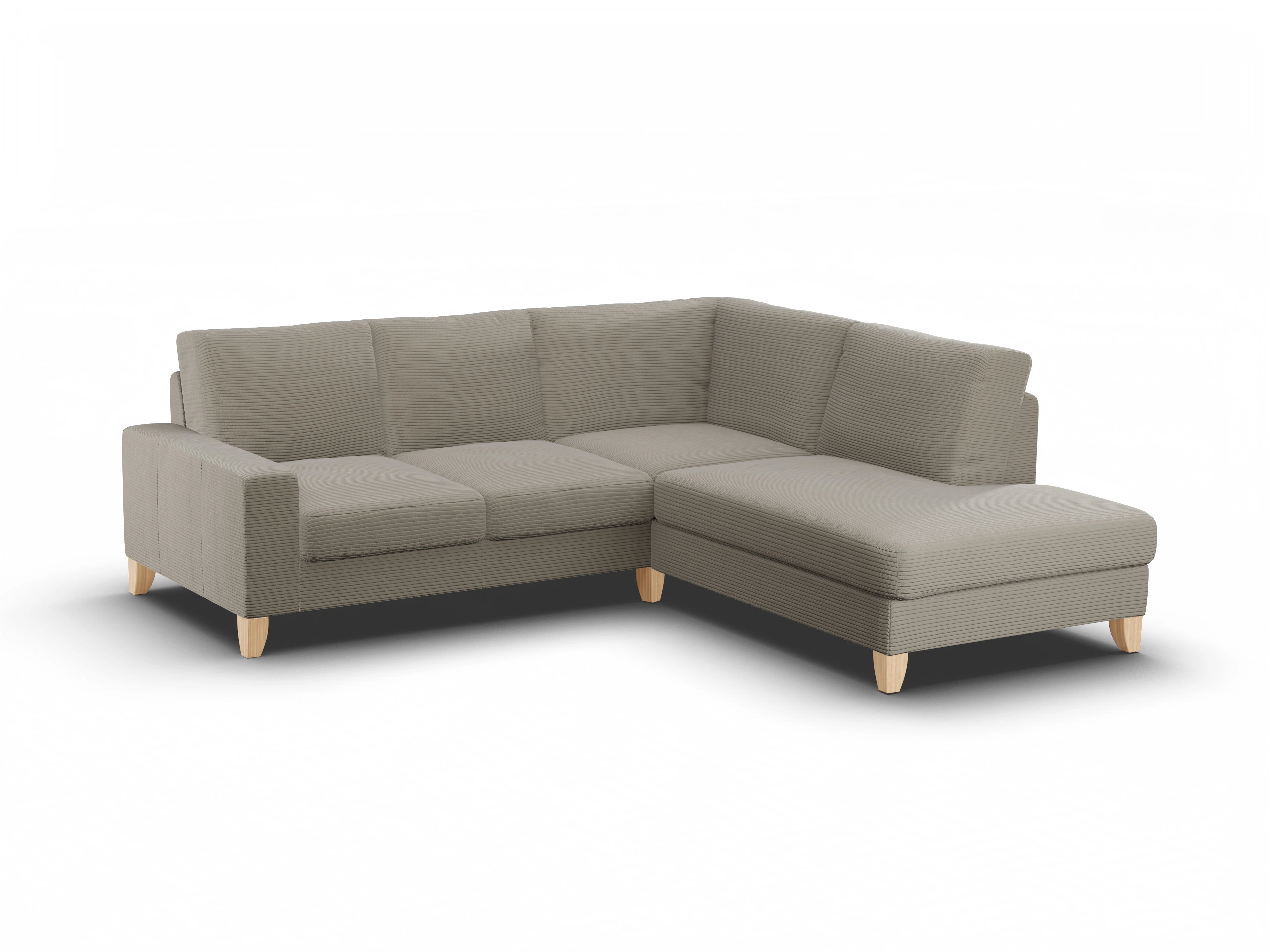 Ansicht des Produktes Casco 2.0 Ecksofa rechts Abschluss offen in Stoff Braun