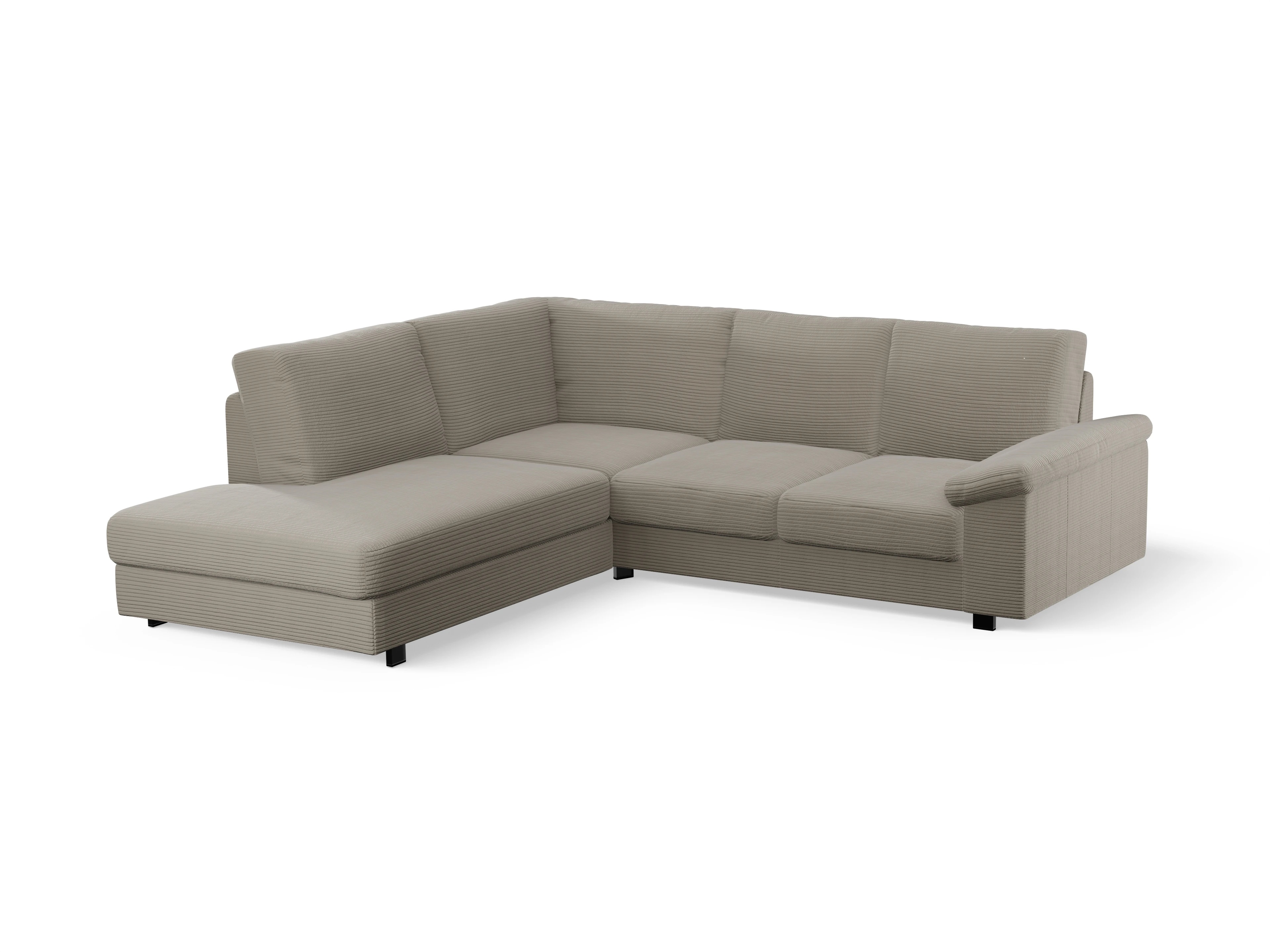 Ansicht des Produktes Casco 2.0 Ecksofa links Abschluss offen in Stoff Braun