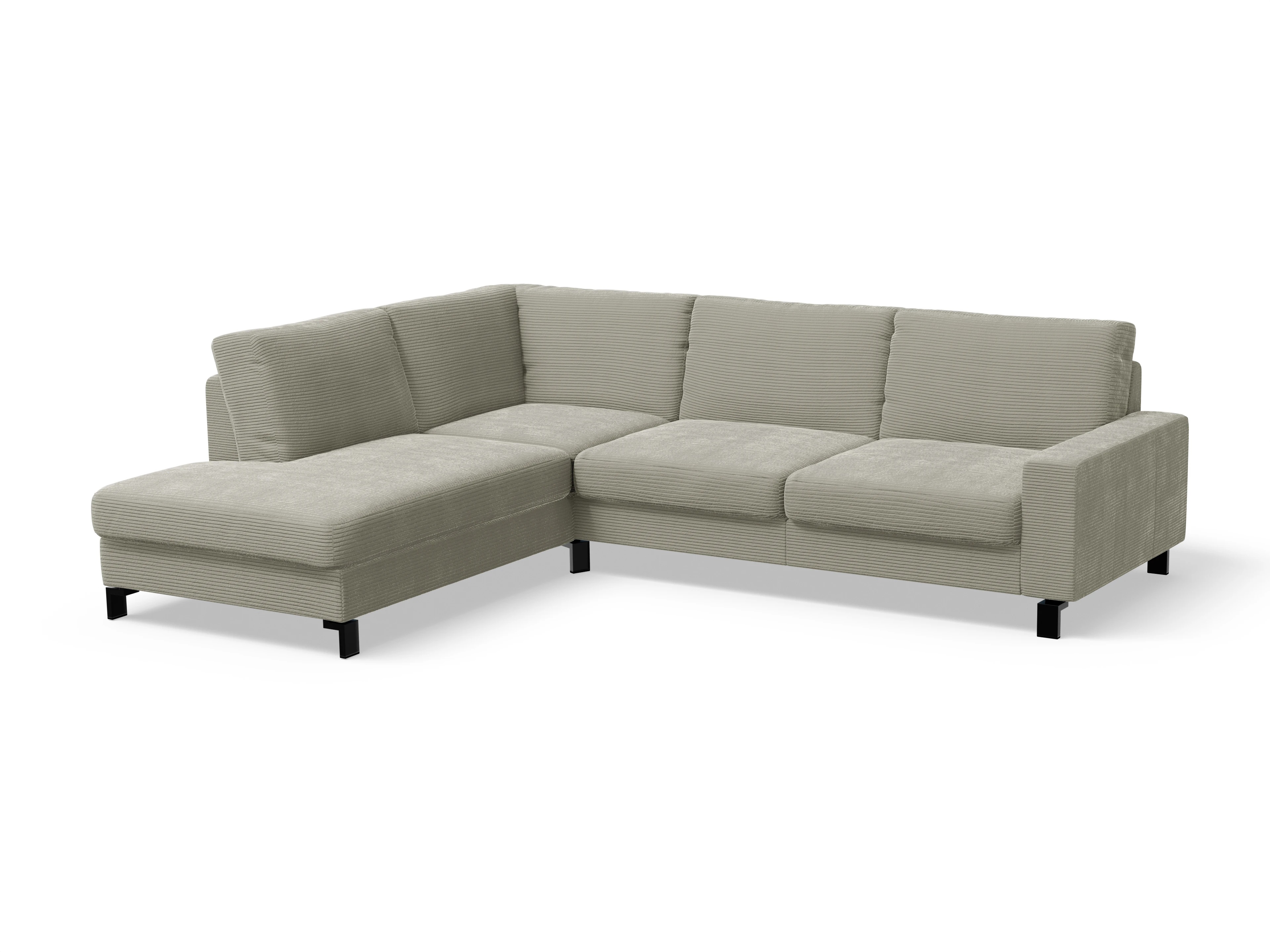 Ansicht des Produktes Casco 2.0 Ecksofa links Abschluss offen in Stoff Braun