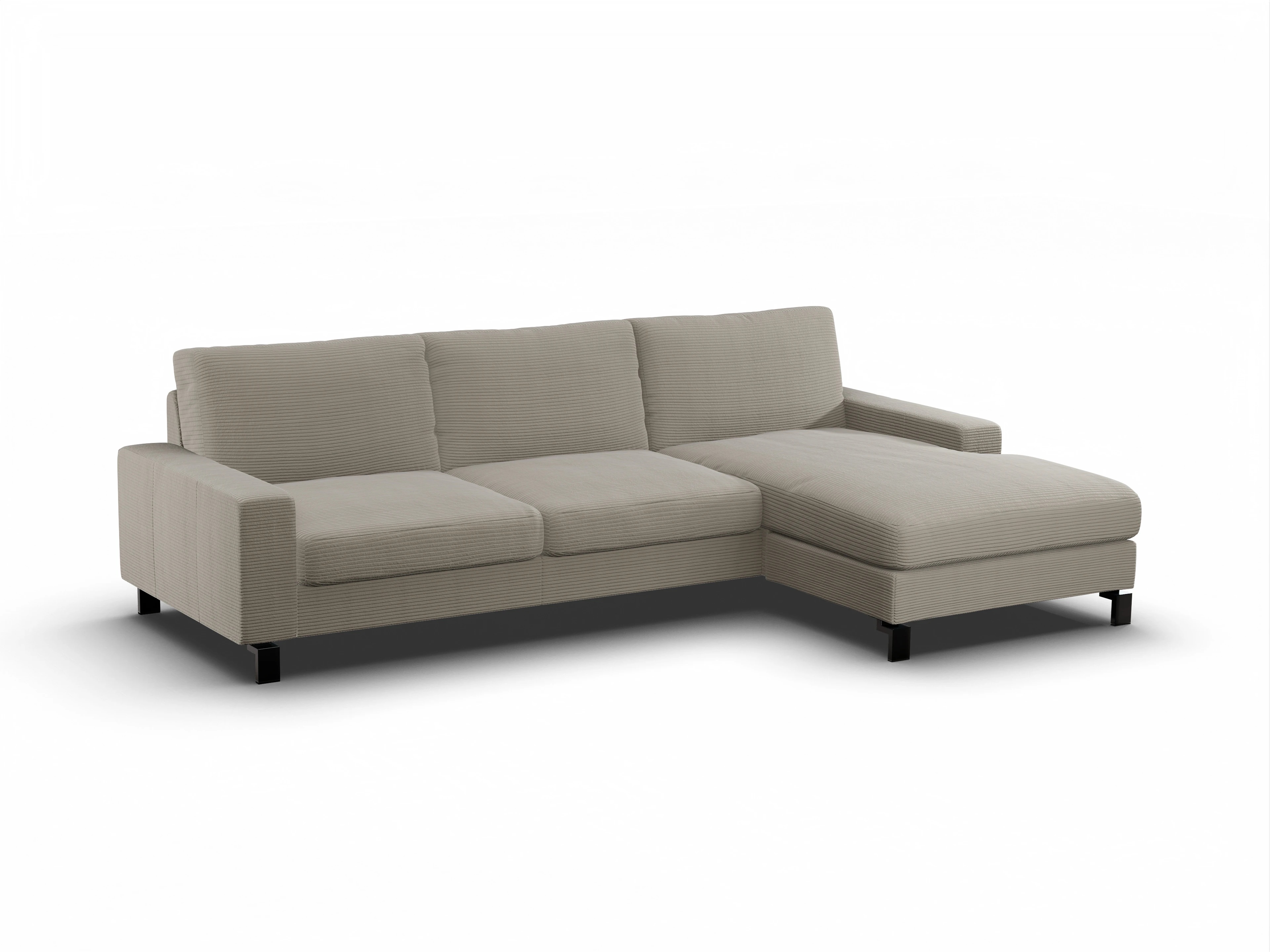 Ansicht des Produktes Casco 2.0 Ecksofa rechts Abschluss offen in Stoff Braun