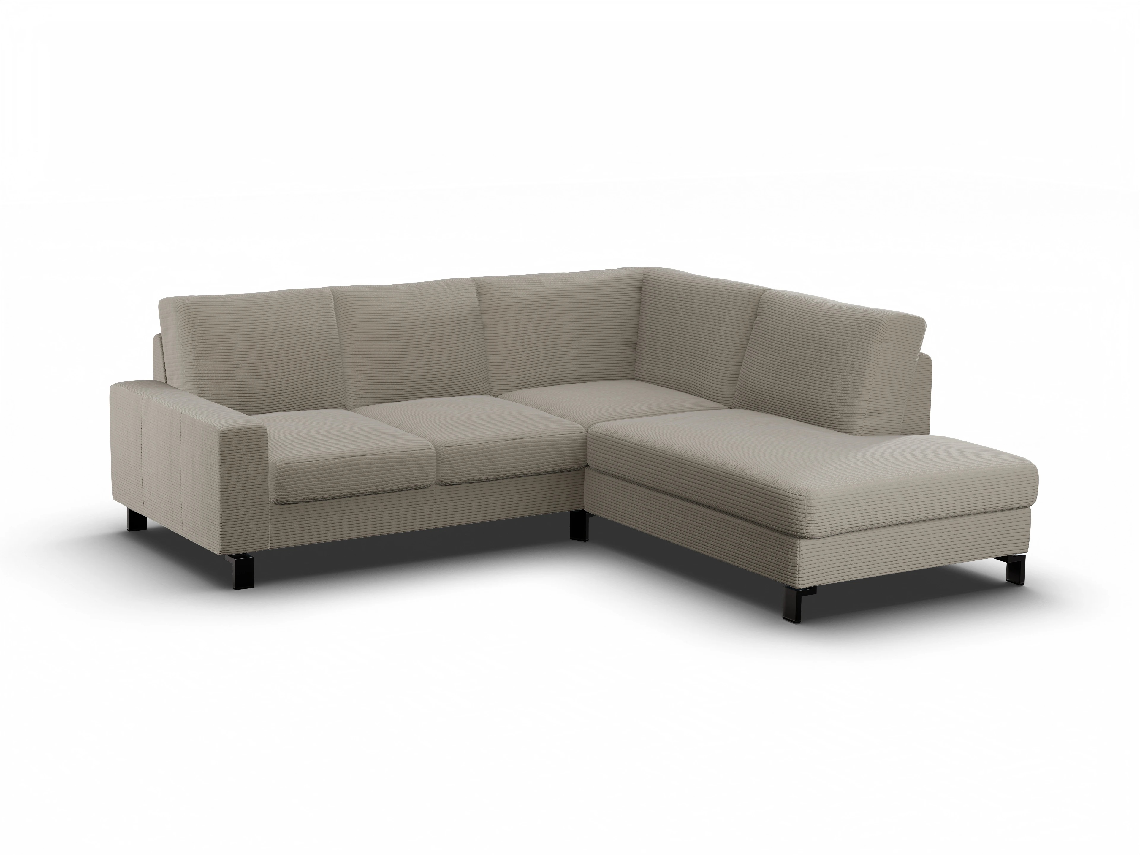 Ansicht des Produktes Casco 2.0 Ecksofa rechts Abschluss offen in Stoff Braun