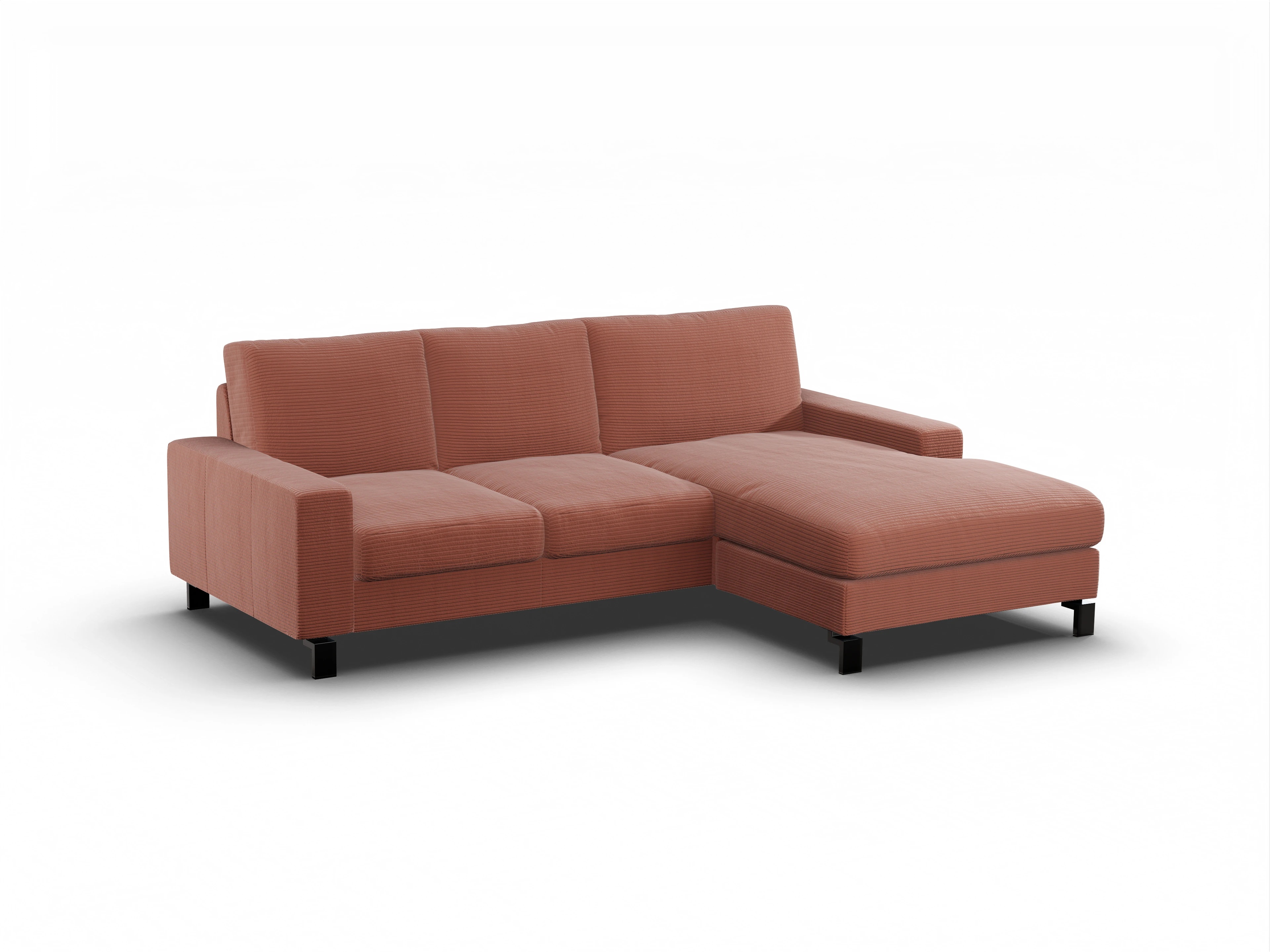 Ansicht des Produktes Casco 2.0 Ecksofa rechts Abschluss offen in Stoff Braun