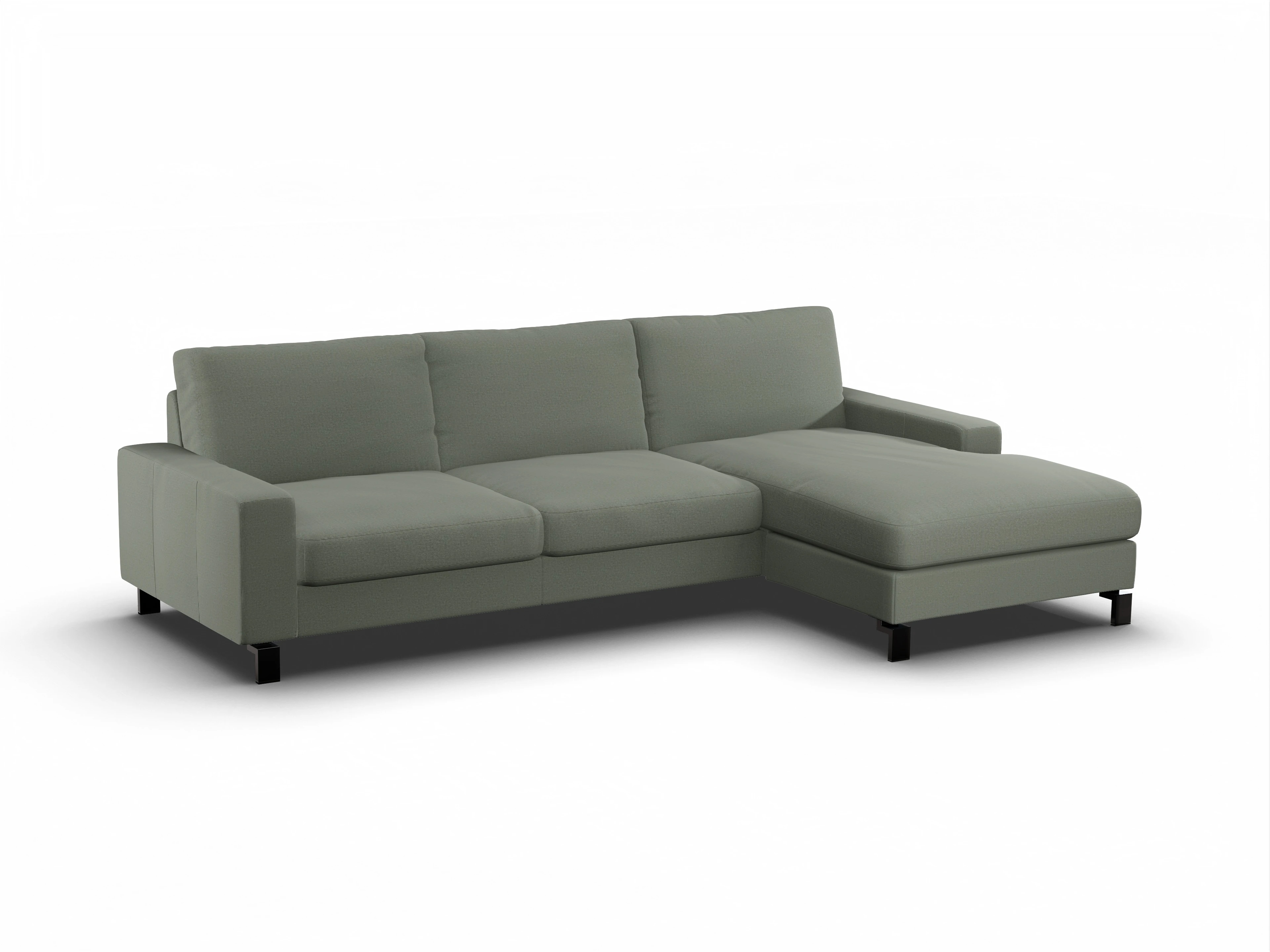 Ansicht des Produktes Casco 2.0 Ecksofa rechts Abschluss offen in Stoff Grün