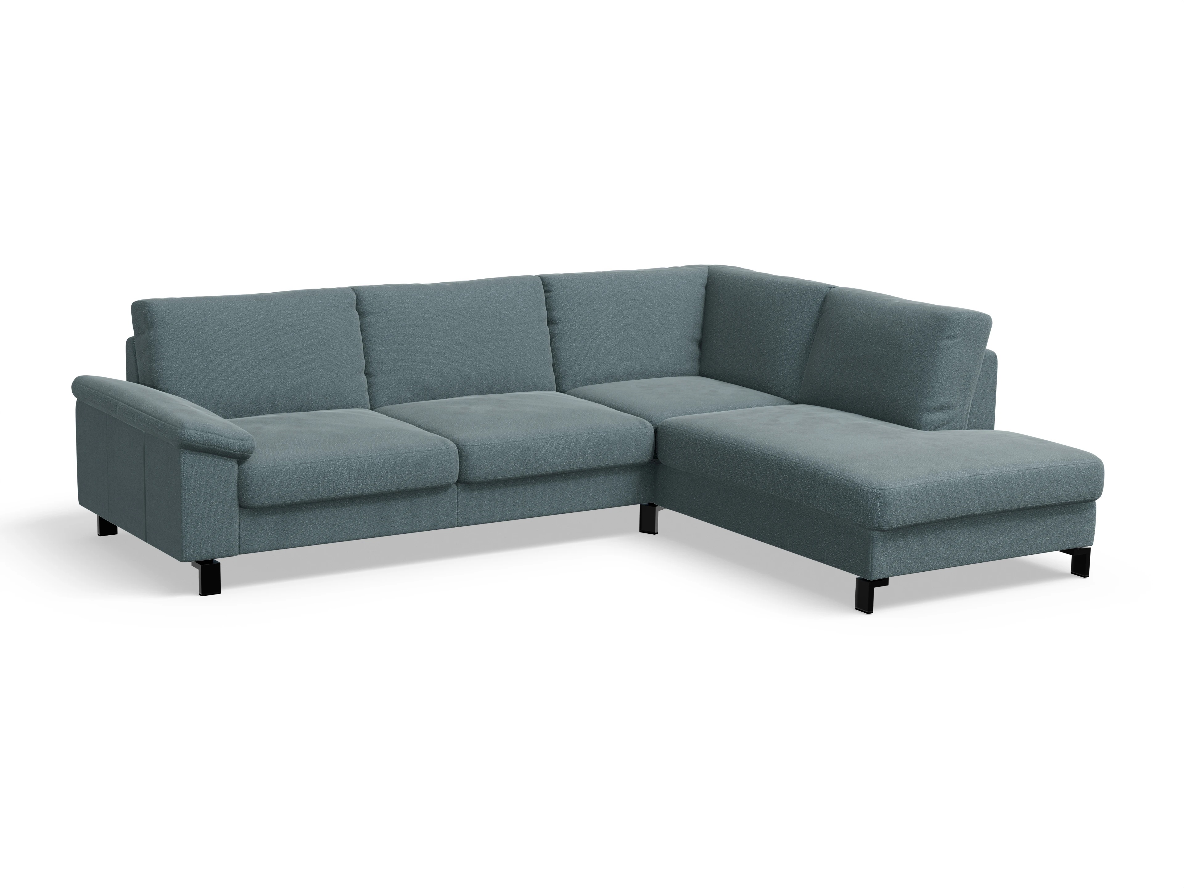 Ansicht des Produktes Casco 2.0 Ecksofa rechts Abschluss offen in Stoff Grün