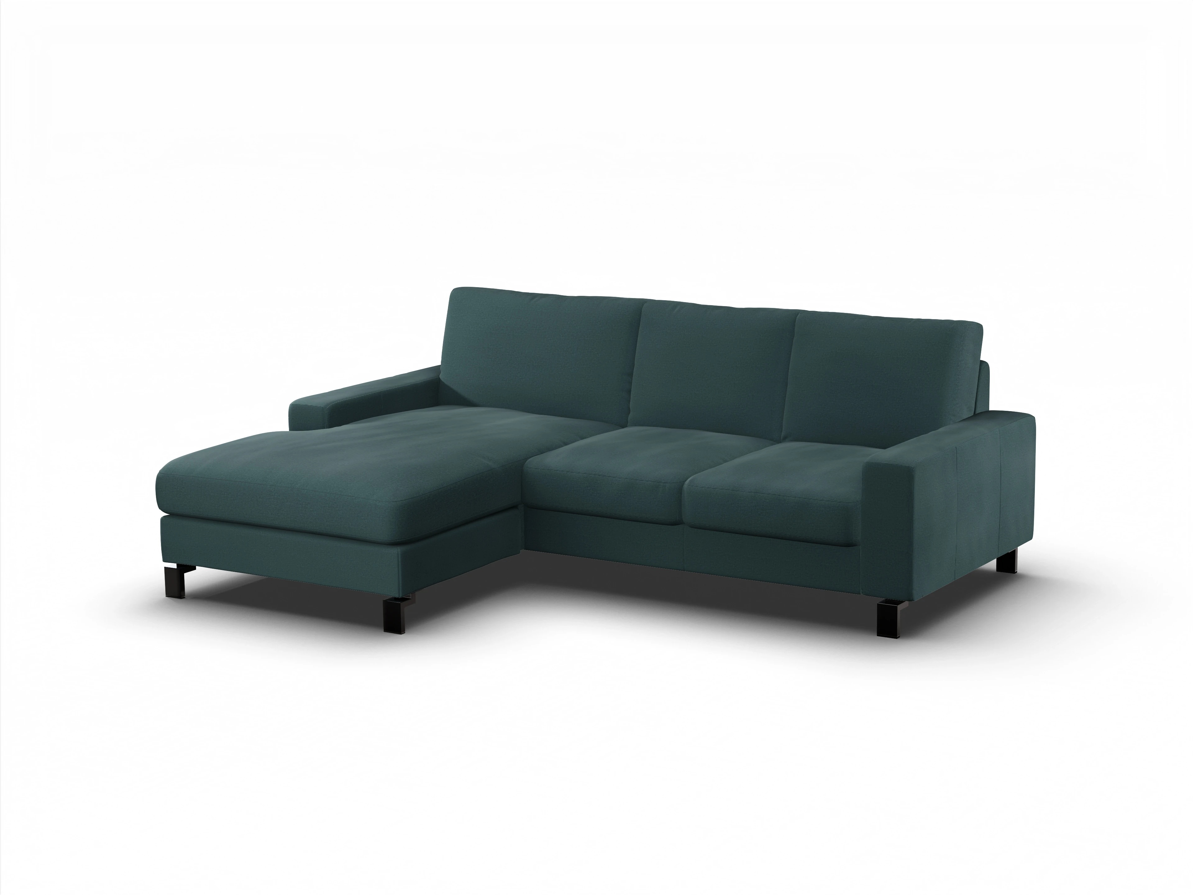 Ansicht des Produktes Casco 2.0 Ecksofa links Abschluss offen in Stoff Grün