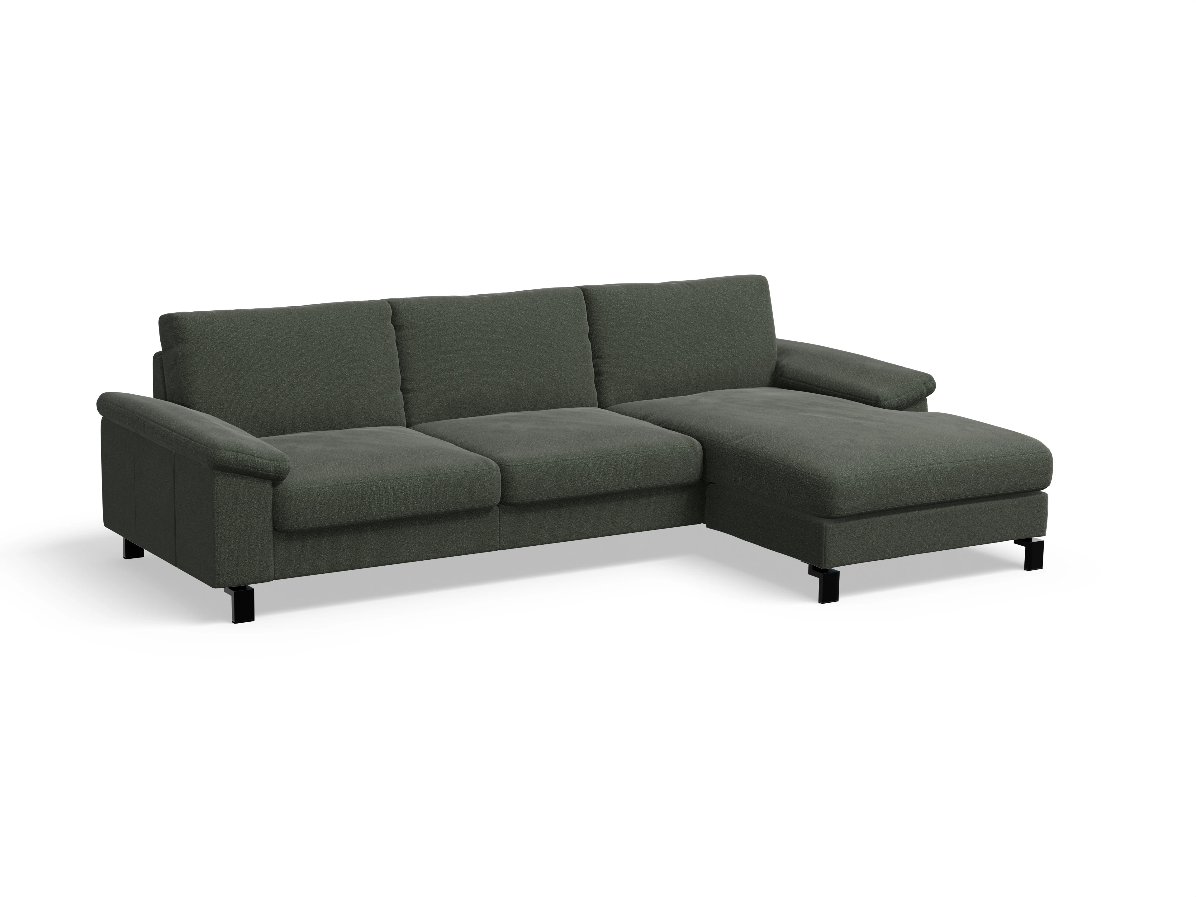 Casco Ecksofa LO Large R Ansicht des Produktes Casco 2.0 Ecksofa rechts Abschluss offen in Stoff Grün