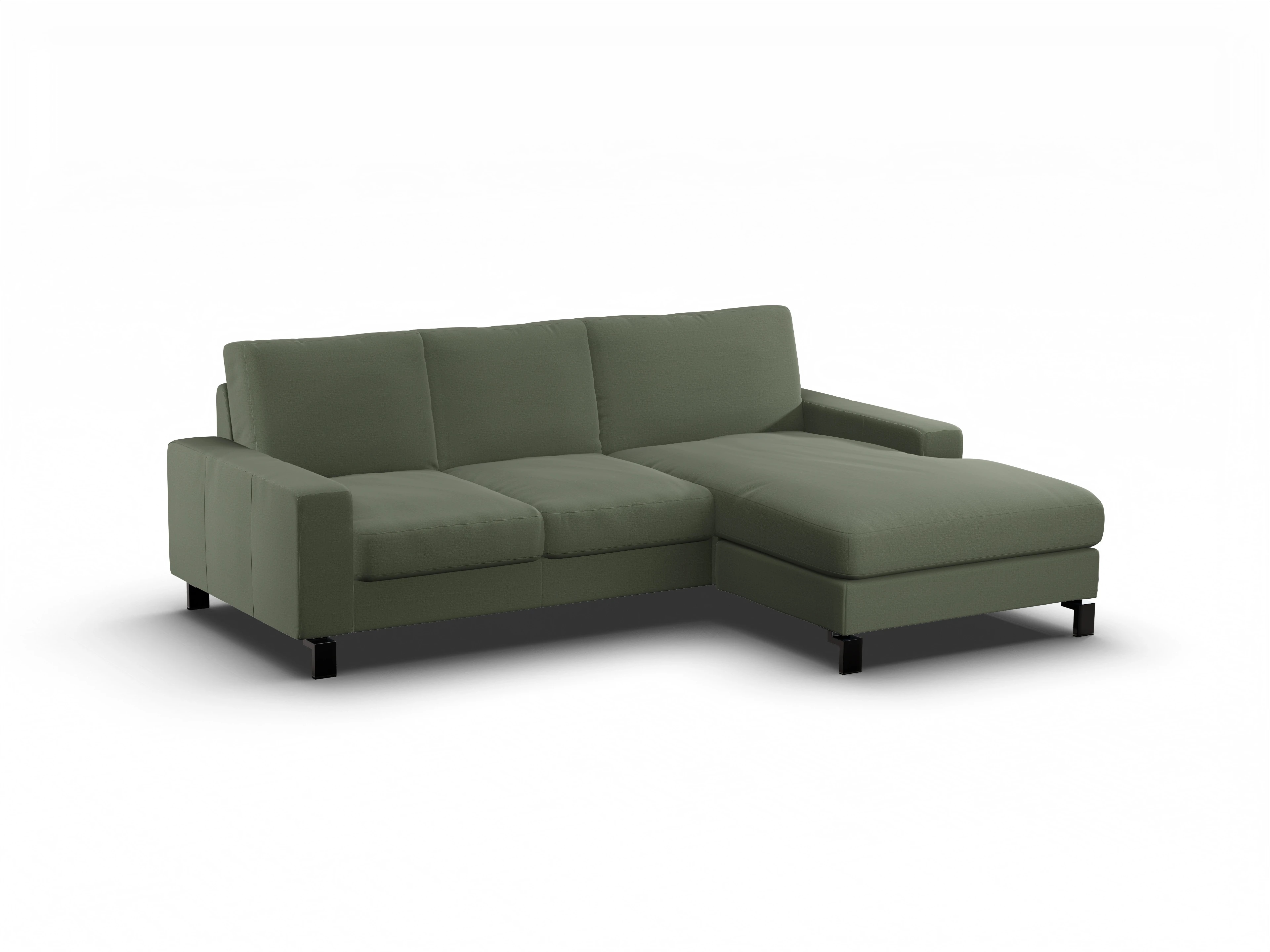 Ansicht des Produktes Casco 2.0 Ecksofa rechts Abschluss offen in Stoff Grün