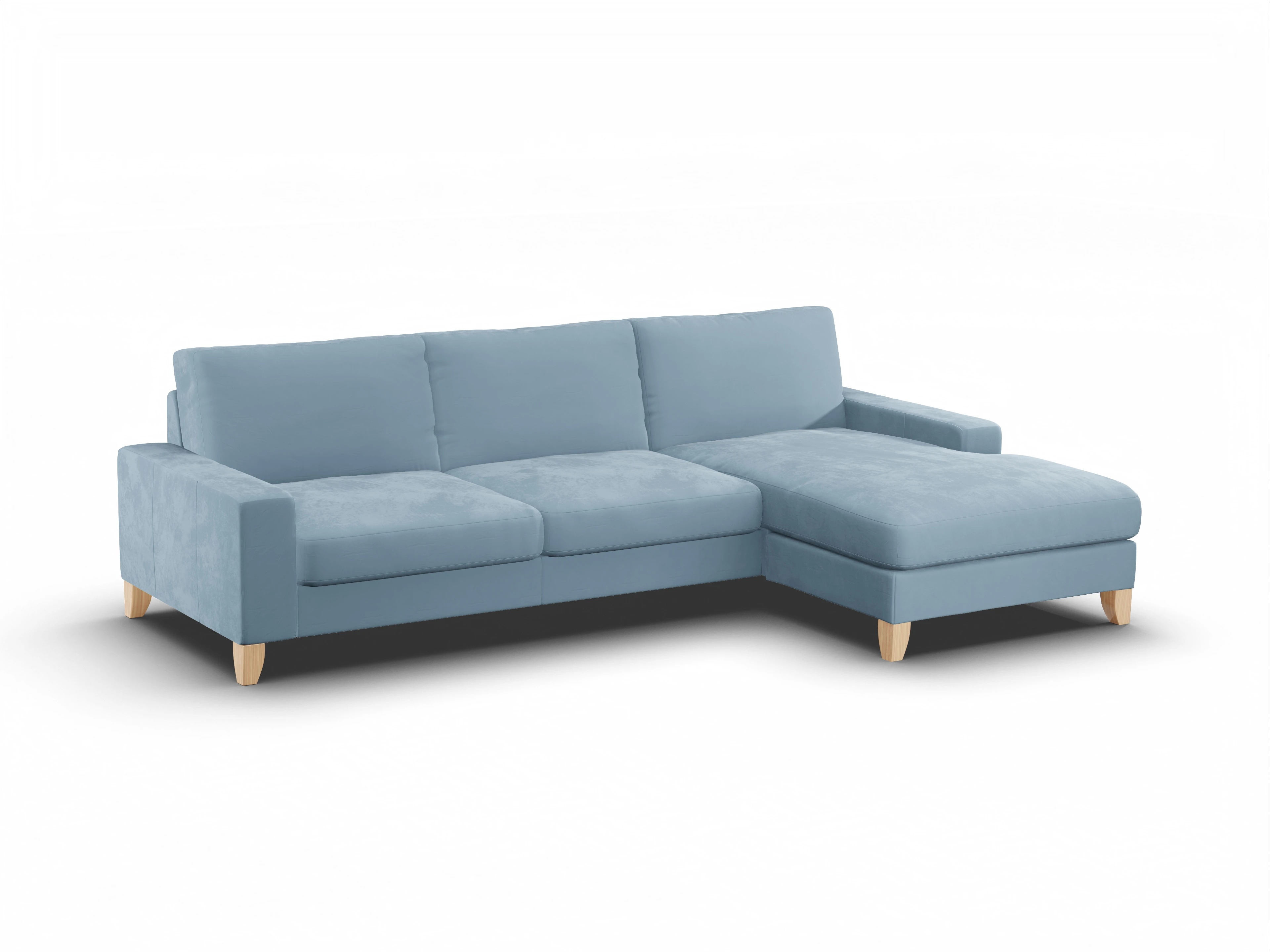 Ansicht des Produktes Casco 2.0 Ecksofa rechts Abschluss offen in Stoff Blau