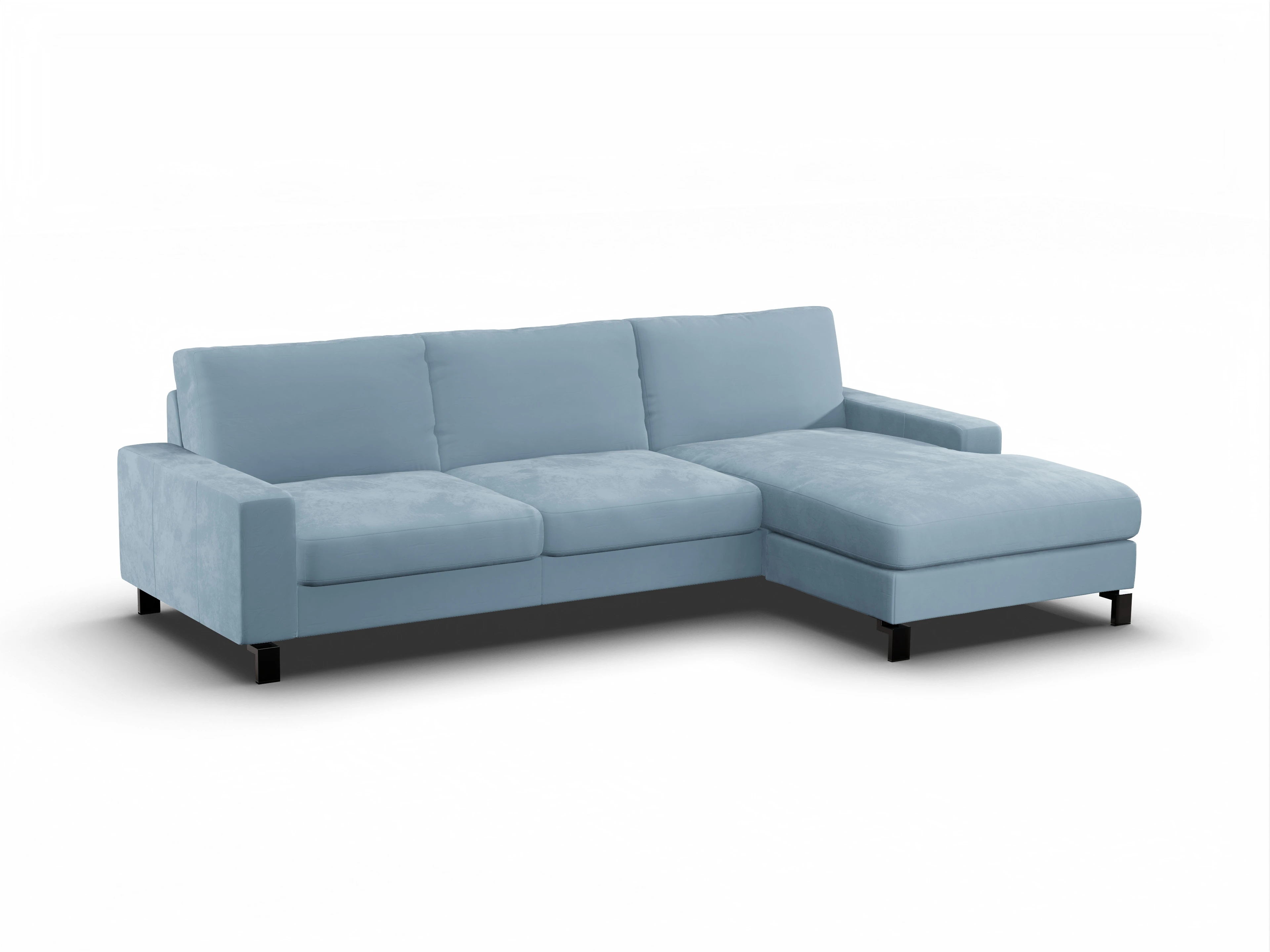 Ansicht des Produktes Casco 2.0 Ecksofa rechts Abschluss offen in Stoff Blau