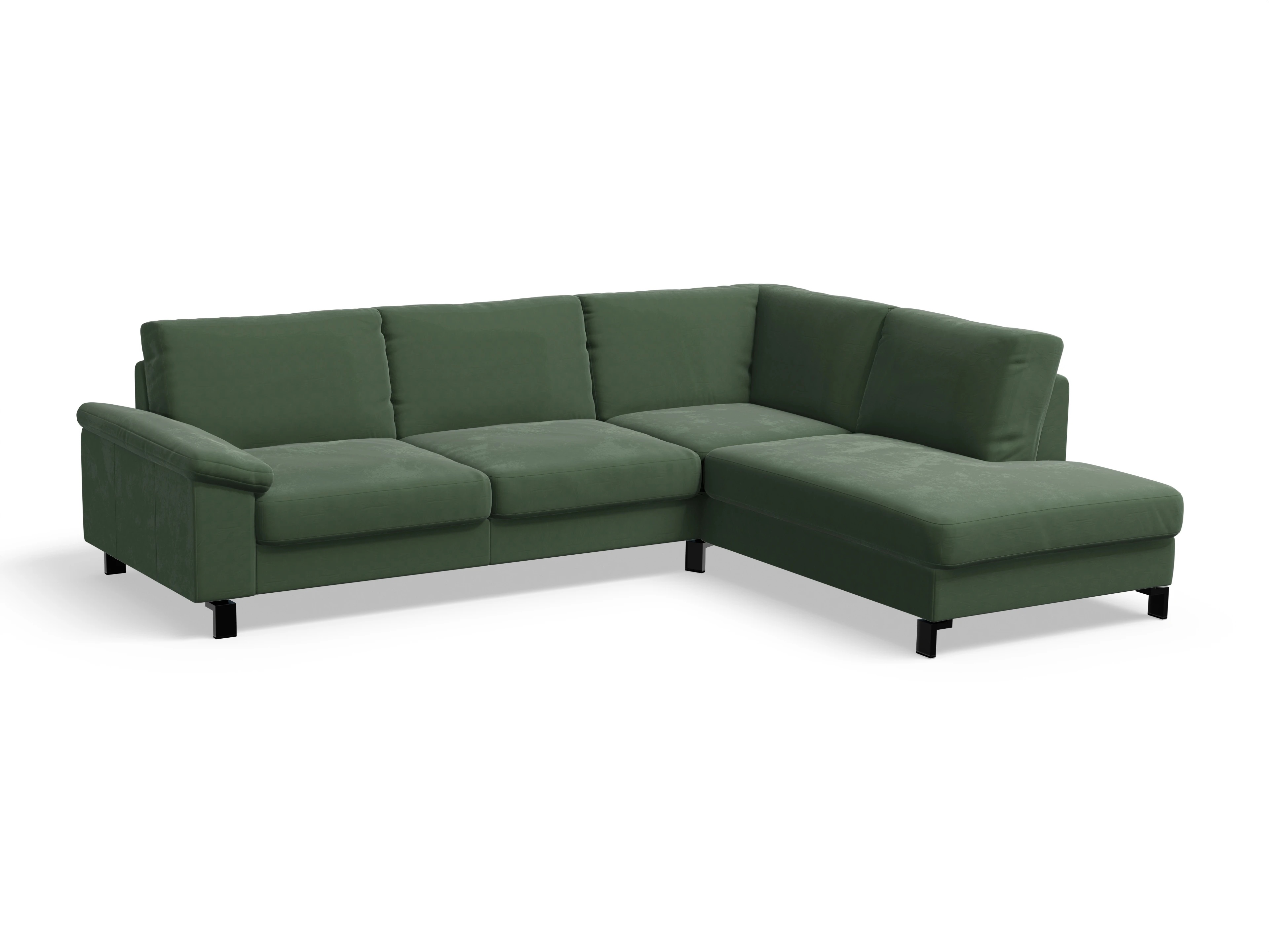 Ansicht des Produktes Casco 2.0 Ecksofa rechts Abschluss offen in Stoff Grün