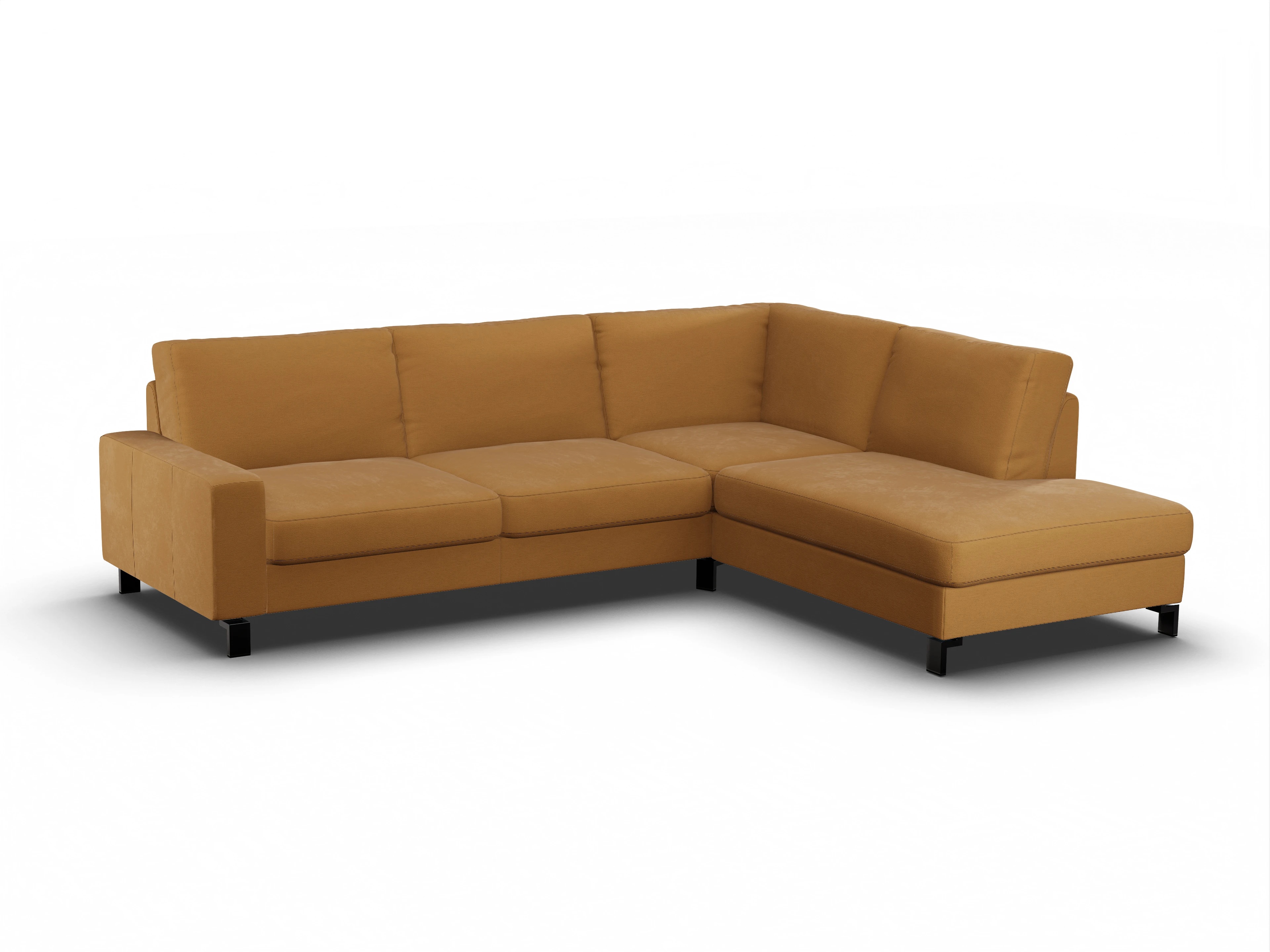 Casco Ecksofa UM Large R Ansicht des Produktes Casco 2.0 Ecksofa rechts Abschluss offen in Stoff Braun