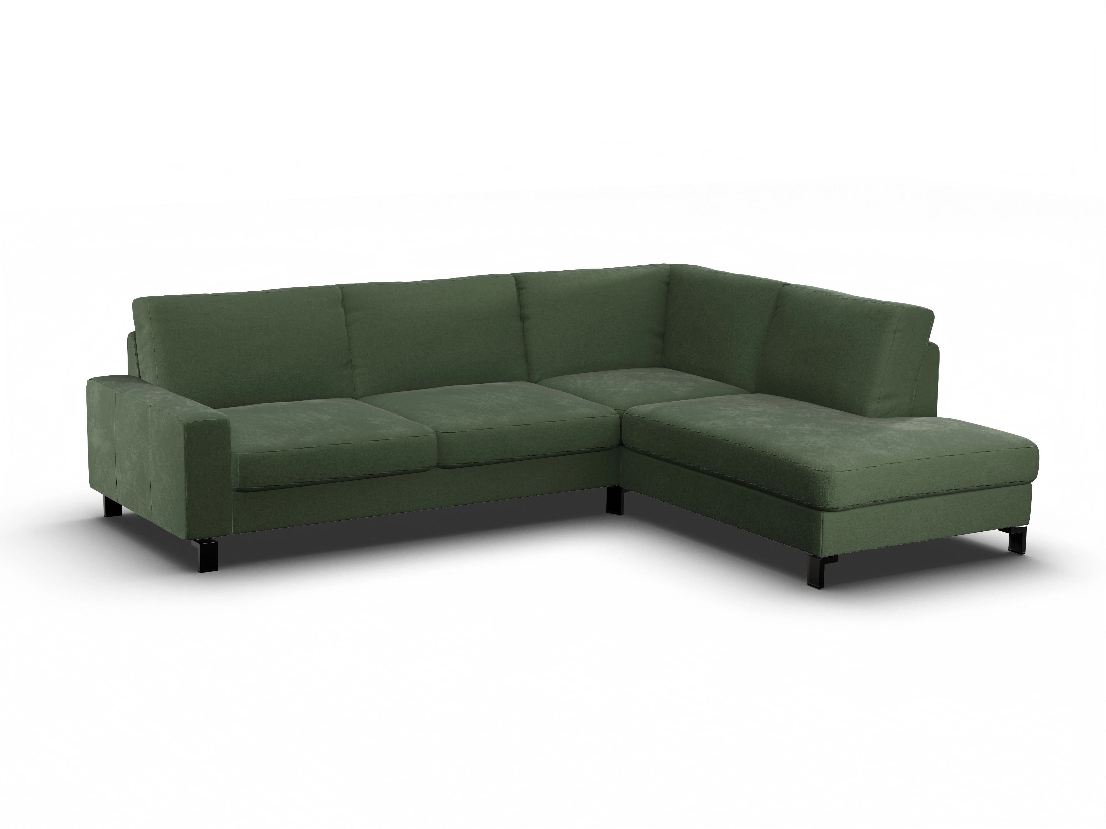 Ansicht des Produktes Casco 2.0 Ecksofa rechts Abschluss offen in Stoff Grün